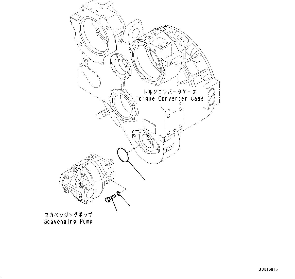 Схема запчастей Komatsu D155A-6R - СИЛОВАЯ ПЕРЕДАЧА, ПРОДУВОЧН. НАСОС КРЕПЛЕНИЕ (№877-) СИЛОВАЯ ПЕРЕДАЧА