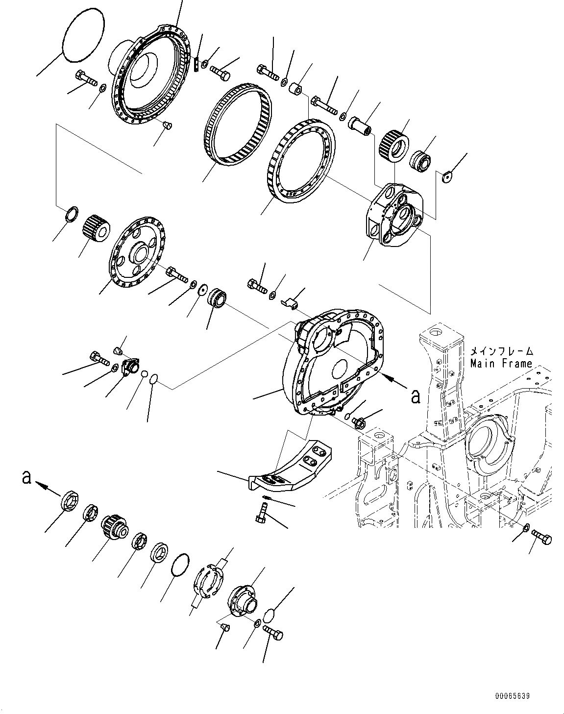Схема запчастей Komatsu D155A-6R - КОНЕЧНАЯ ПЕРЕДАЧА, FINAL КОРПУС ШЕСТЕРЕНН. ПЕРЕДАЧИ ПРАВ. (№877-8) КОНЕЧНАЯ ПЕРЕДАЧА, БЕЗ ИНДОНЕЗ., ETHIOPIA, WASTE DISPOSAL