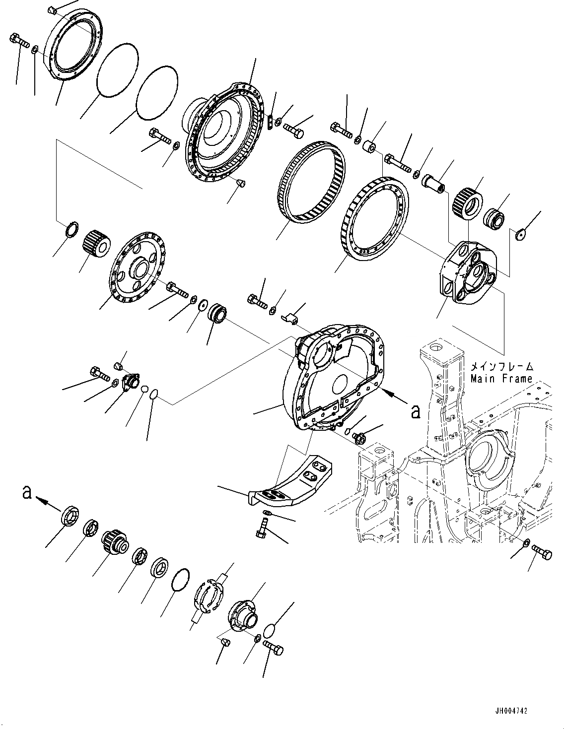 Схема запчастей Komatsu D155A-6R - КОНЕЧНАЯ ПЕРЕДАЧА, FINAL КОРПУС ШЕСТЕРЕНН. ПЕРЕДАЧИ ПРАВ. (№877-) КОНЕЧНАЯ ПЕРЕДАЧА, ДЛЯ УСИЛ.ENED ГУСЕНИЧНАЯ РАМА, ETHIOPIA, WASTE DISPOSAL