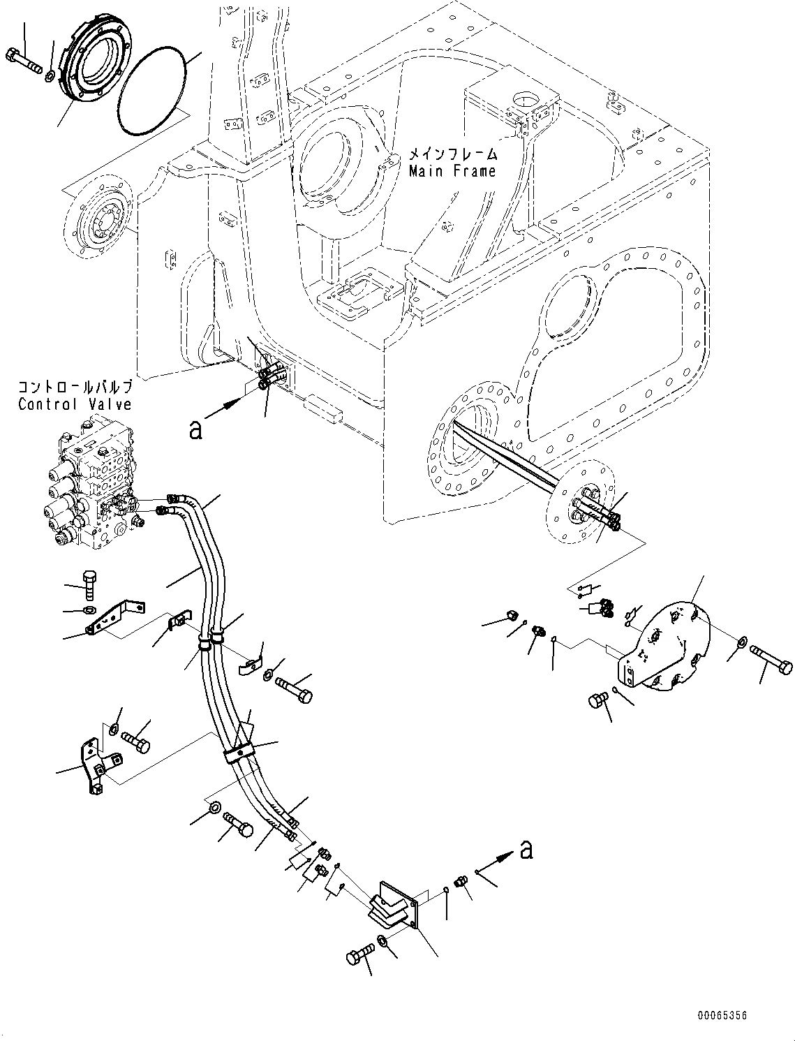 Схема запчастей Komatsu D155A-6R - DOZER ПЕРЕКОС. ОТВАЛА ТРУБЫ (№877-) DOZER ПЕРЕКОС. ОТВАЛА ТРУБЫ