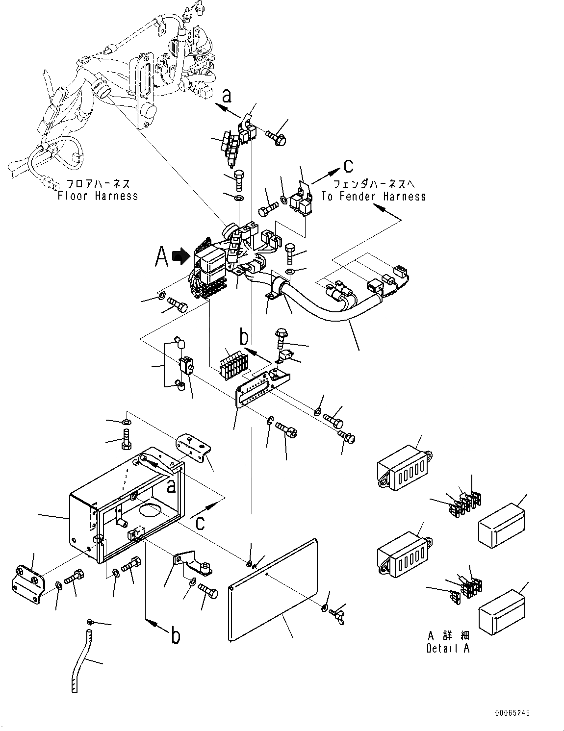 Схема запчастей Komatsu D155A-6R - ОСНОВН. КОНСТРУКЦИЯ, ПРЕДОХРАНИТЕЛЬ КОРПУС И РЕЛЕ (№877-) ОСНОВН. КОНСТРУКЦИЯ, ДЛЯ РЕГУЛИР. МНОГОСТОЕЧН. РЫХЛИТ.