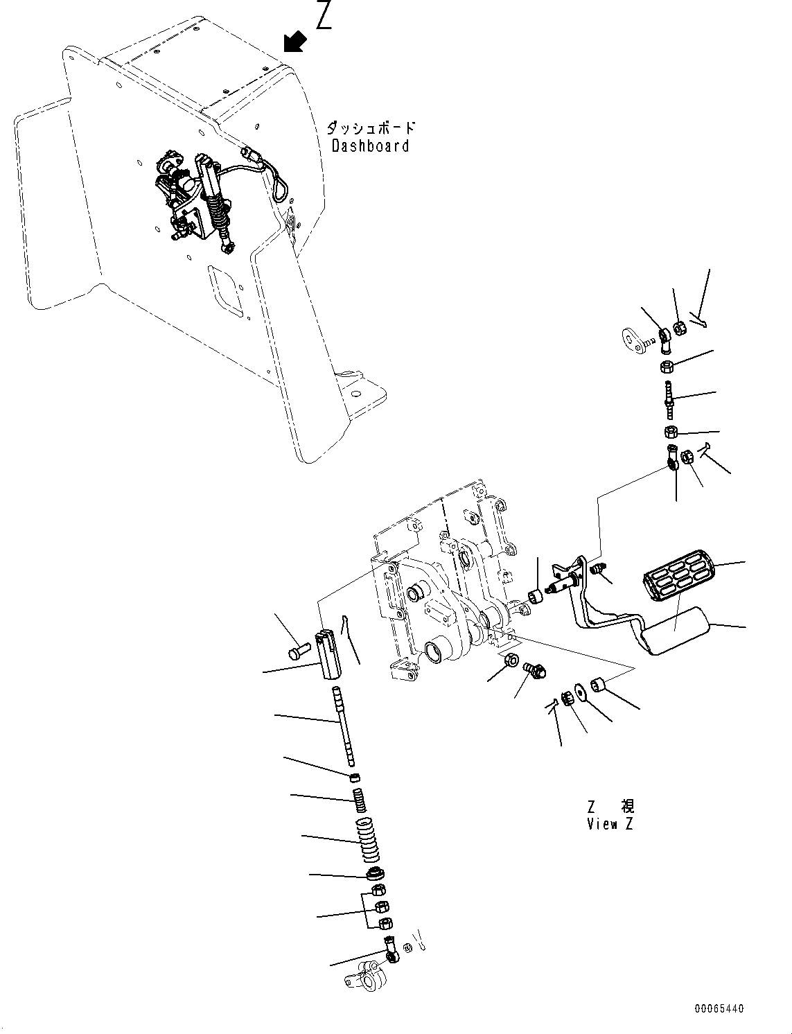 Схема запчастей Komatsu D155A-6R - ОСНОВН. КОНСТРУКЦИЯ, ПЕДАЛЬ УПРАВЛ-Я (/) (№877-) ОСНОВН. КОНСТРУКЦИЯ, ДЛЯ РЕГУЛИР. ГИГАНТСК. РЫХЛИТ