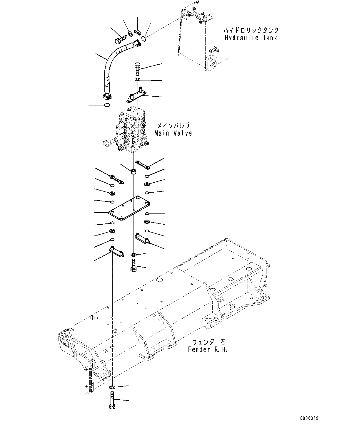 Схема запчастей Komatsu D155A-6R - КРЫЛО КОМПОНЕНТЫ, ПАТРУБКИ И КОРПУС (№877-87) КРЫЛО КОМПОНЕНТЫ, ДЛЯ КАБИНА ROPS, КРЫШКА МАСЛОНАЛИВНОГО ПАТРУБКА БЛОКИРОВКА И КРЫШКИБЛОКИР.