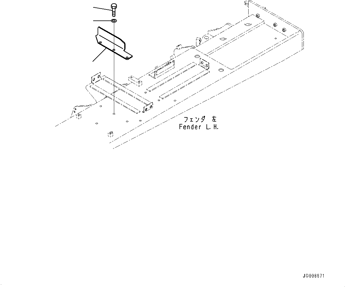 Схема запчастей Komatsu D155A-6R - КРЫЛО КОМПОНЕНТЫ, ЭЛЕМЕНТЫ КРЕПЛЕНИЯ (№877-88) КРЫЛО КОМПОНЕНТЫ, БЕЗ ЗАДН. ОБОРУД-Е, ДЛЯ КАПОТА