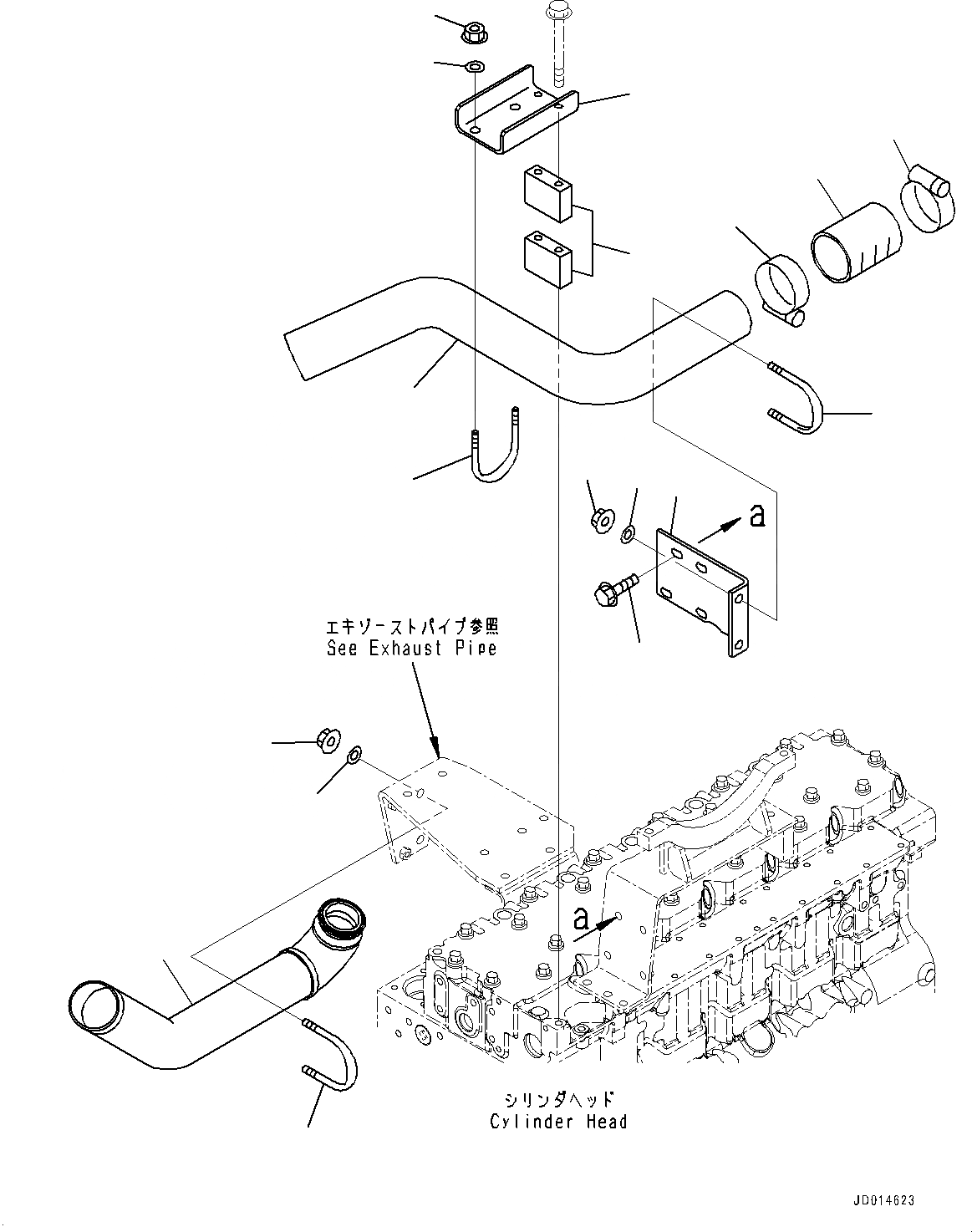Схема запчастей Komatsu SAA6D114E-3C - ВПУСК ВОЗДУХА БЛОК (№879-) ВПУСК ВОЗДУХА БЛОК