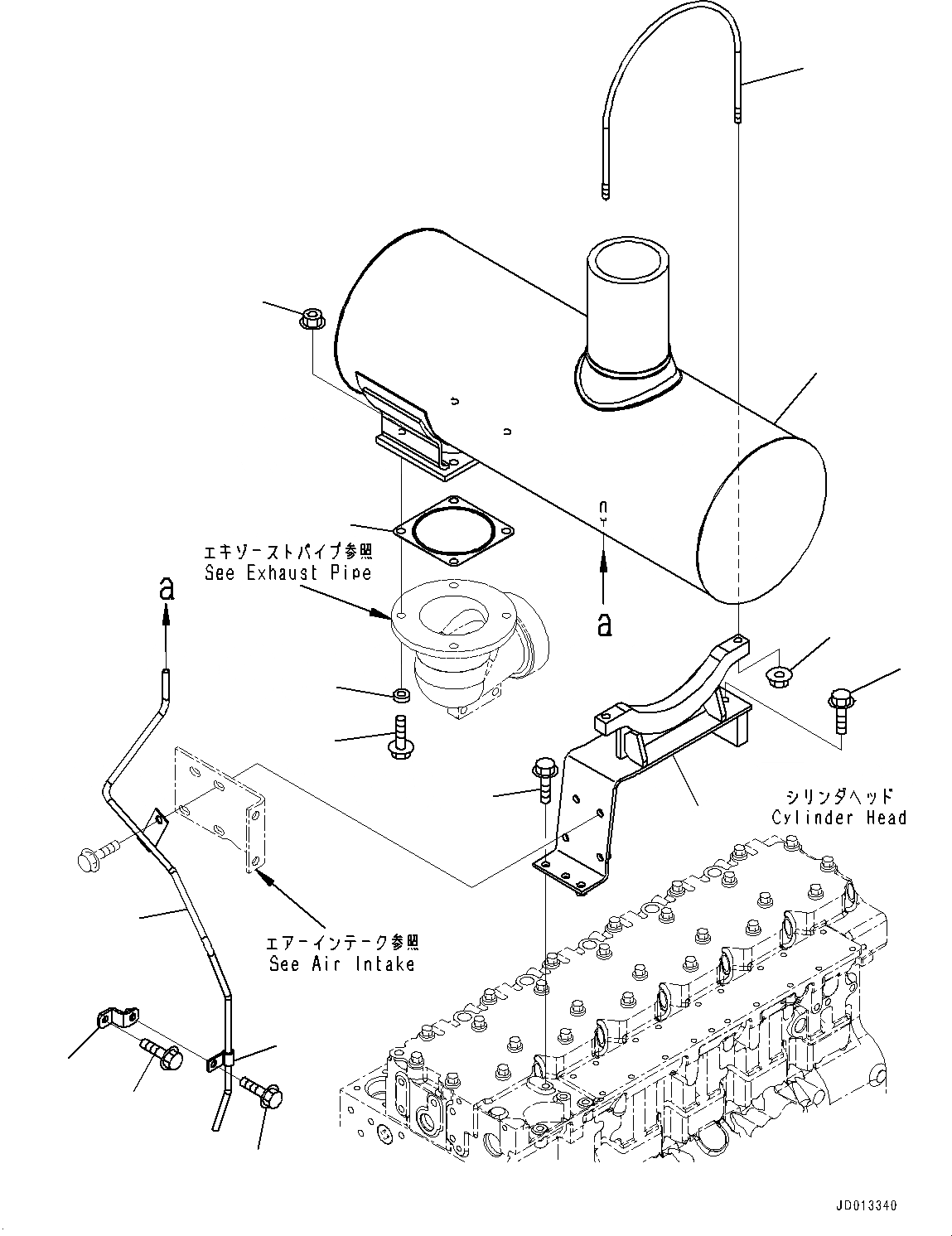 Схема запчастей Komatsu SAA6D114E-3C - ВЫПУСКН. КРЕПЛЕНИЕ ГЛУШИТЕЛЯ (№879-) ВЫПУСКН. КРЕПЛЕНИЕ ГЛУШИТЕЛЯ