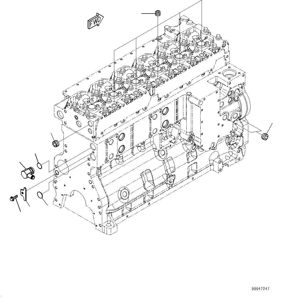 Схема запчастей Komatsu SAA6D114E-3C - КАБИНА ОБОГРЕВАТЕЛЬ. ЗАГЛУШКА (№879-) КАБИНА ОБОГРЕВАТЕЛЬ. ЗАГЛУШКА