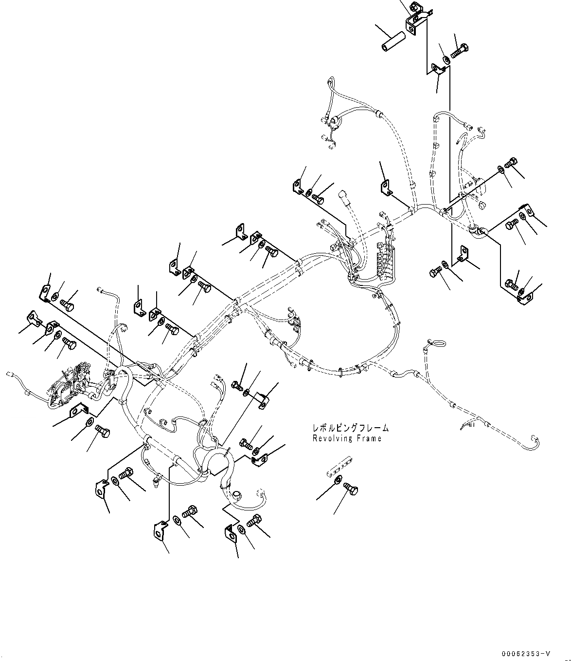 Схема запчастей Komatsu PC270-8 - ЭЛЕКТРИЧ. ПРОВОДКА, ОСНОВН. ПРОВОДКА (/) (№7-) ЭЛЕКТРИЧ. ПРОВОДКА, ЕС ARRANGEMENT