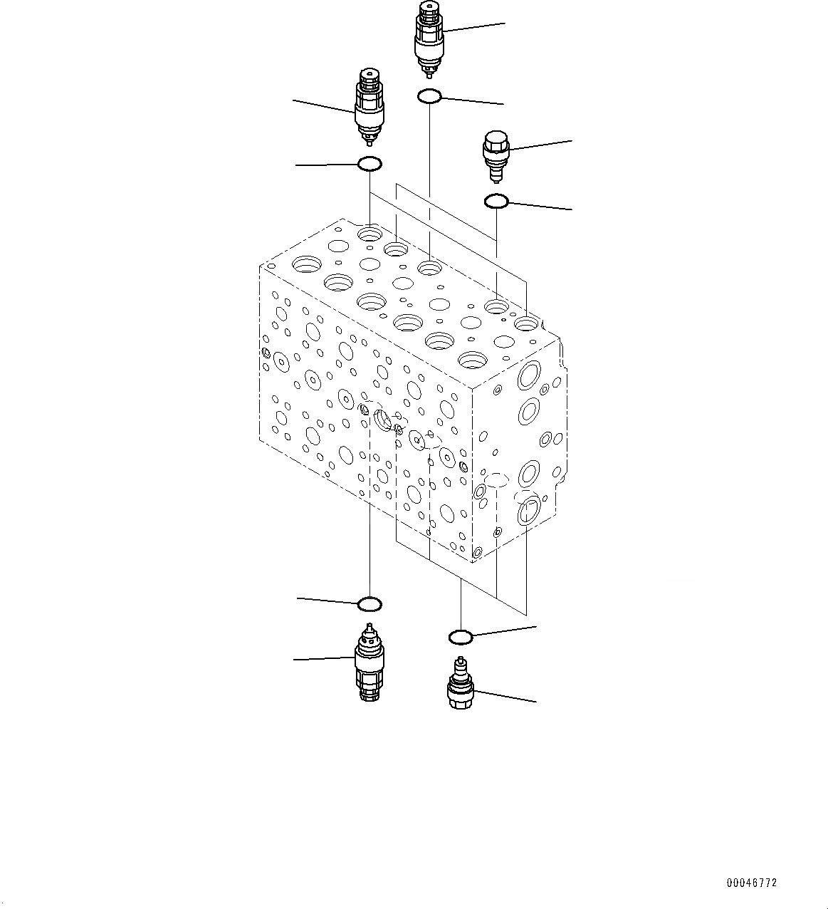 Схема запчастей Komatsu PC270-8 - УПРАВЛЯЮЩ. КЛАПАН, 6-СЕКЦИОНН. (/8) (№7-) УПРАВЛЯЮЩ. КЛАПАН, БЕЗ -СЕРВИСНЫЙ КЛАПАН