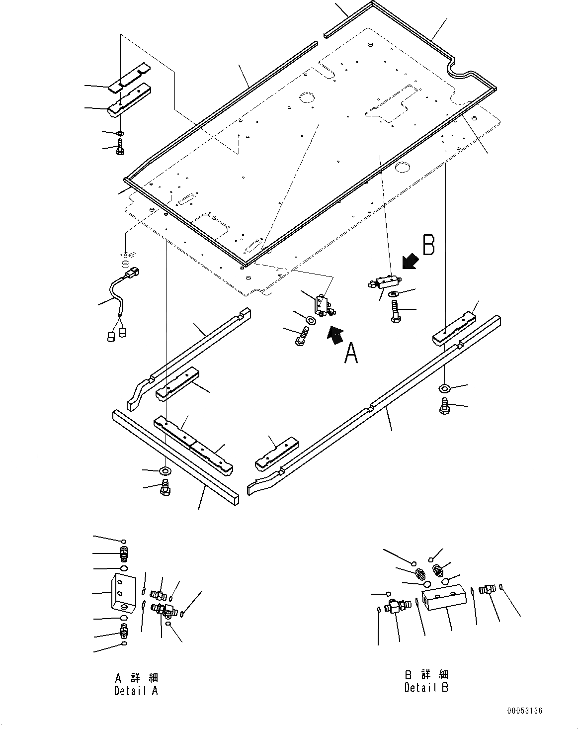 Схема запчастей Komatsu PC270-8 - КАБИНА, ПОЛ, P, T БЛОК И УПЛОТНЕНИЕ (№9-) КАБИНА, ДЛЯ АВСТРАЛИИ