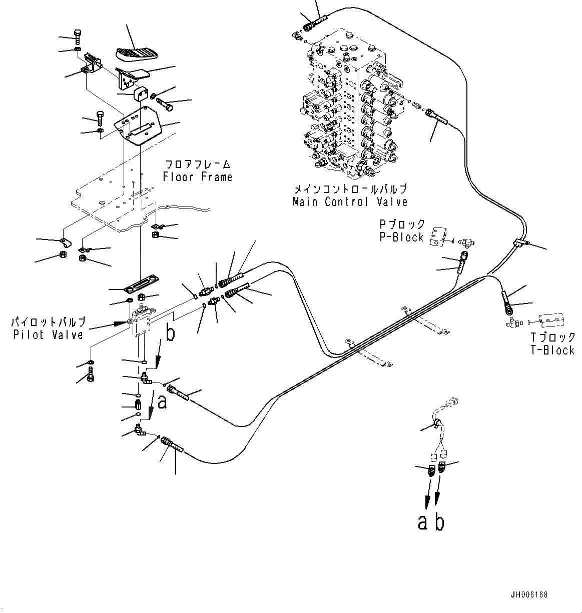 Схема запчастей Komatsu PC270-8 - КАБИНА, ПОЛ, 1 УПРАВЛ. НАВЕСН. ОБОРУД. (№9-) КАБИНА, ДЛЯ АВСТРАЛИИ