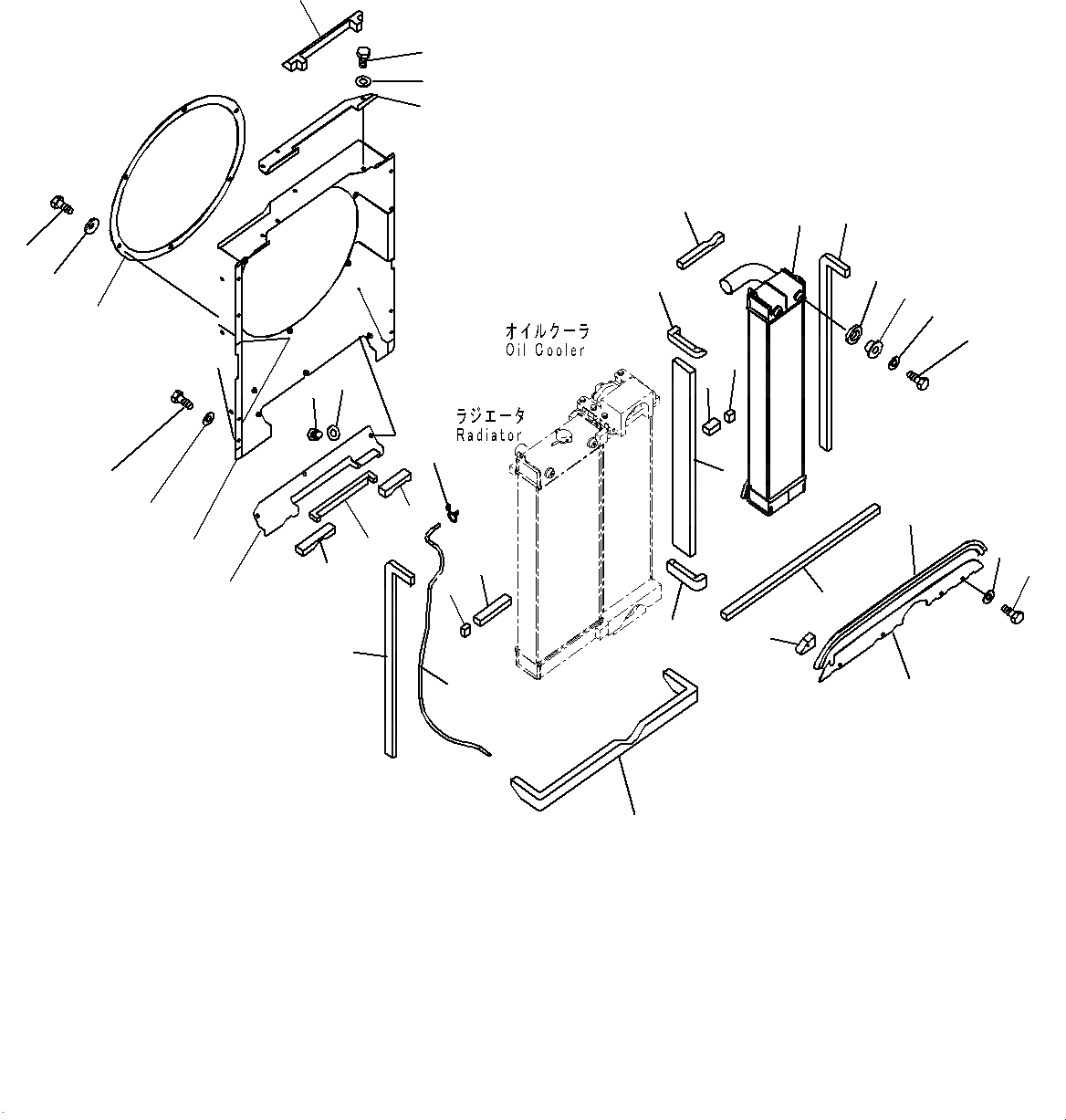 Схема запчастей Komatsu PC270LC-8 - СИСТЕМА ОХЛАЖДЕНИЯ, ПОСЛЕОХЛАДИТЕЛЬ И КОЖУХ (№7-8) СИСТЕМА ОХЛАЖДЕНИЯ, АВТОМАТИЧ. КОНДИЦ. ВОЗДУХА