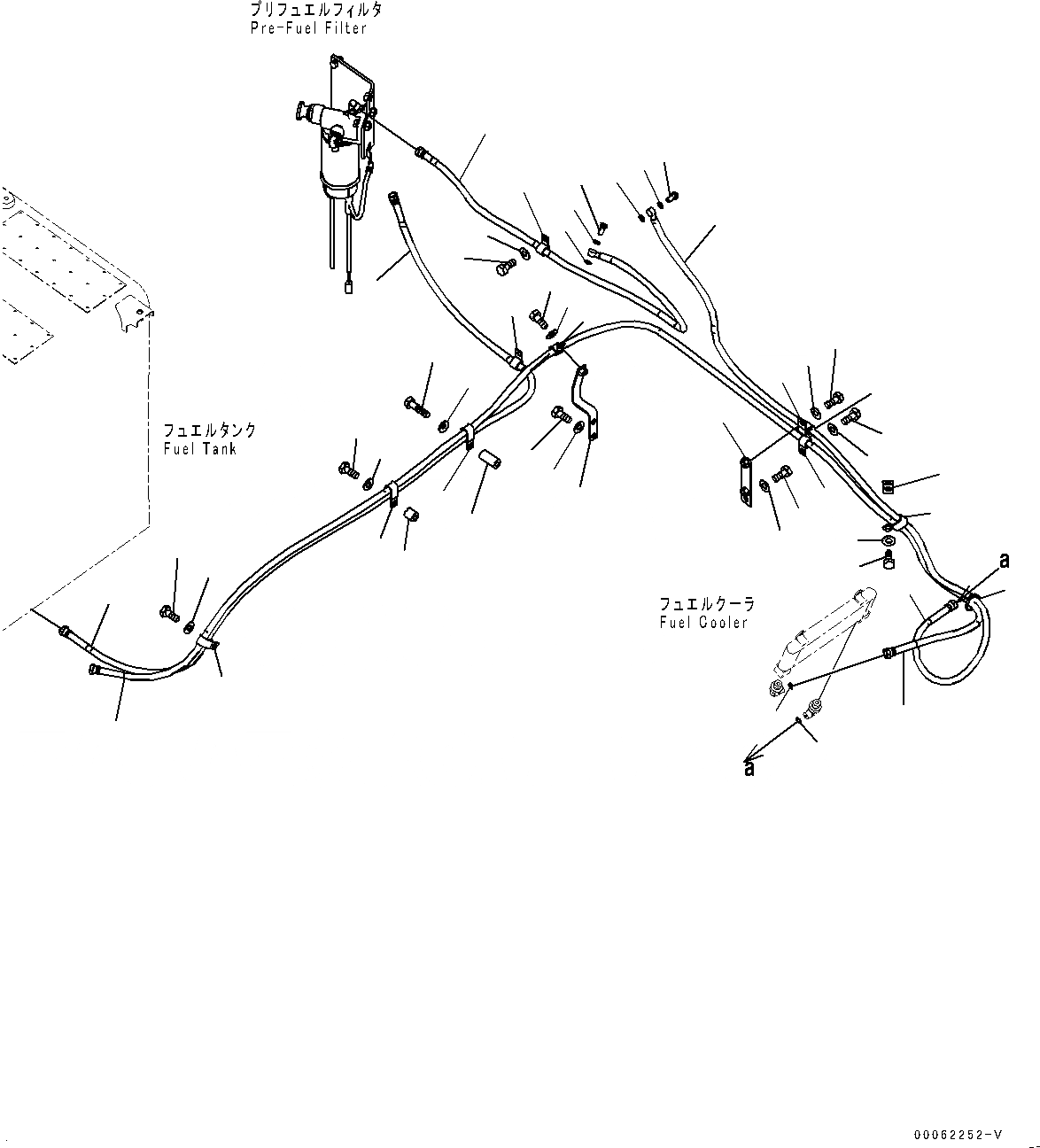 Схема запчастей Komatsu PC270LC-8 - ТОПЛИВН. ПОДАЮЩ. ТРУБЫ, ТОПЛИВОПРОВОД. (№7-) ТОПЛИВН. ПОДАЮЩ. ТРУБЫ, ДЛЯ BAD ТОПЛИВН. И ПЛОХ. ТОПЛИВО СПЕЦ-ЯIFICATION, ВОДН.+DUST