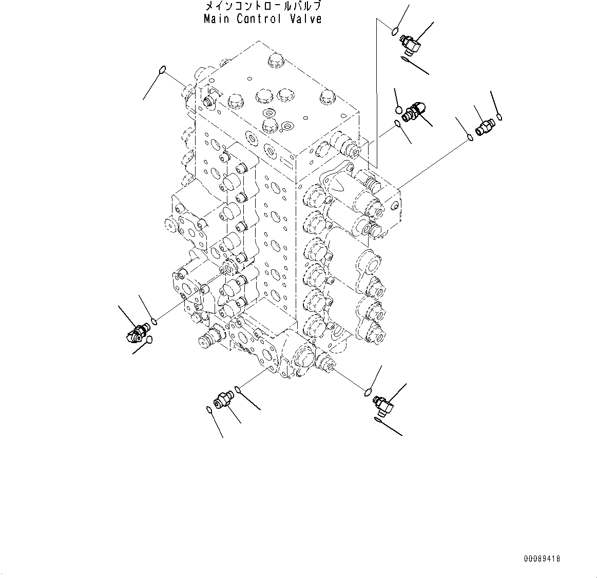 Схема запчастей Komatsu PC270LC-8 - УПРАВЛЯЮЩ. КЛАПАН, СОЕДИНИТЕЛЬН. ЧАСТИ, / (№7-) УПРАВЛЯЮЩ. КЛАПАН, БЕЗ -СЕРВИСНЫЙ КЛАПАН