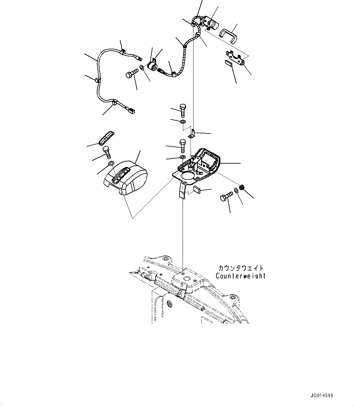 Схема запчастей Komatsu PC138US-8 - ЗАДН.VIEW CAMERA, (№-) ЗАДН.VIEW CAMERA, С ДОПОЛН. ПРОТИВОВЕС