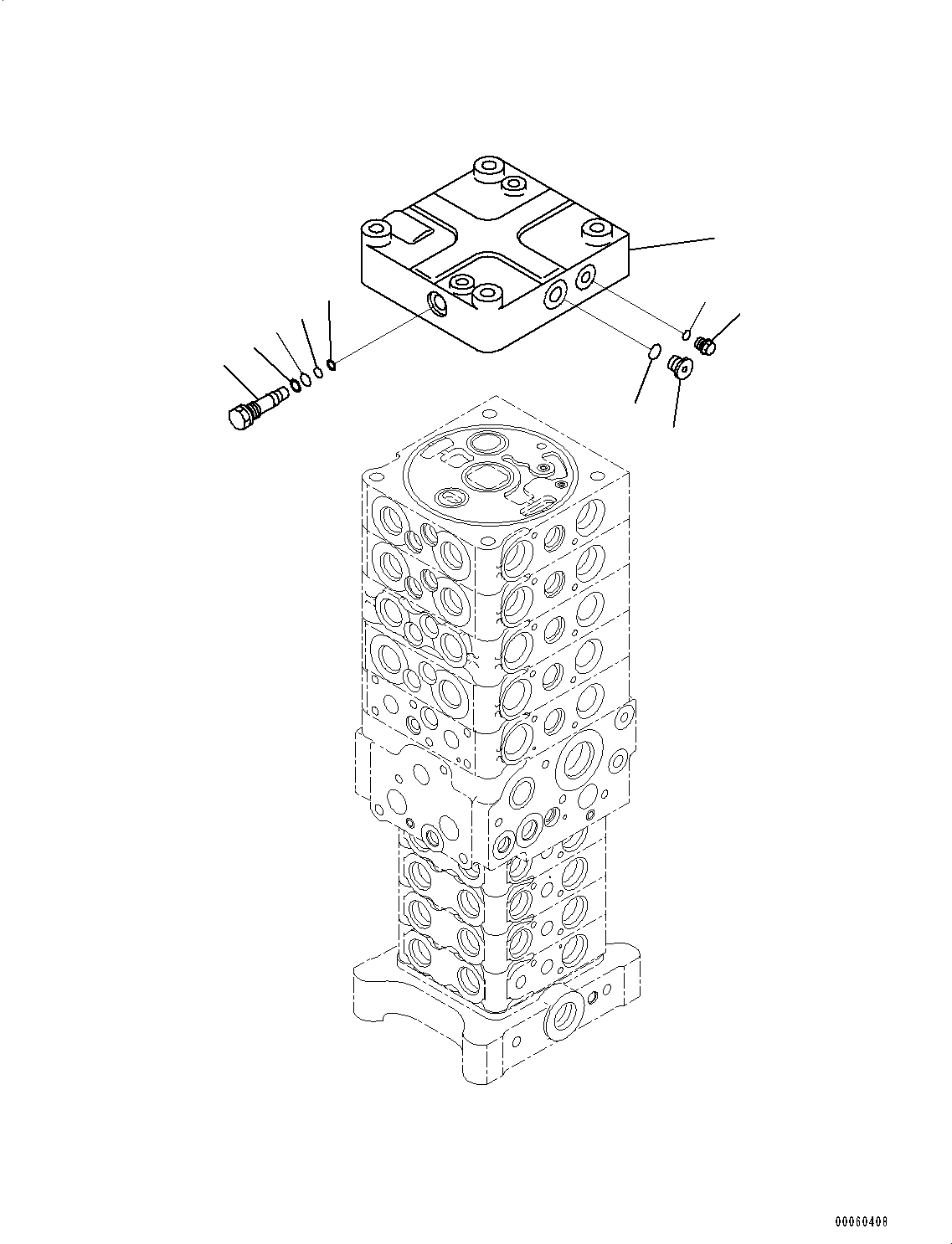 Схема запчастей Komatsu PC138US-8 - УПРАВЛЯЮЩ. КЛАПАН, ВНУТР. ЧАСТИ (/) (№-) УПРАВЛЯЮЩ. КЛАПАН, С -ДОПОЛН. АКТУАТОР ТРУБЫ, С ОТВАЛ