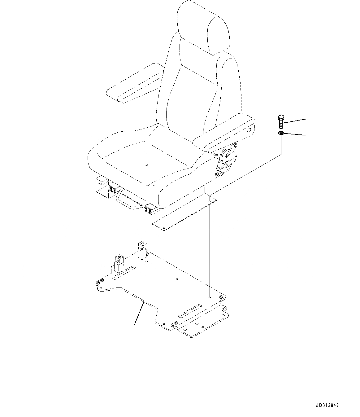 Схема запчастей Komatsu PC138US-8 - СИДЕНЬЕ ОПЕРАТОРА, СИДЕНЬЕ ОПЕРАТОРА КРЕПЛЕНИЕ (№-) СИДЕНЬЕ ОПЕРАТОРА, НАКЛОН. ТИП