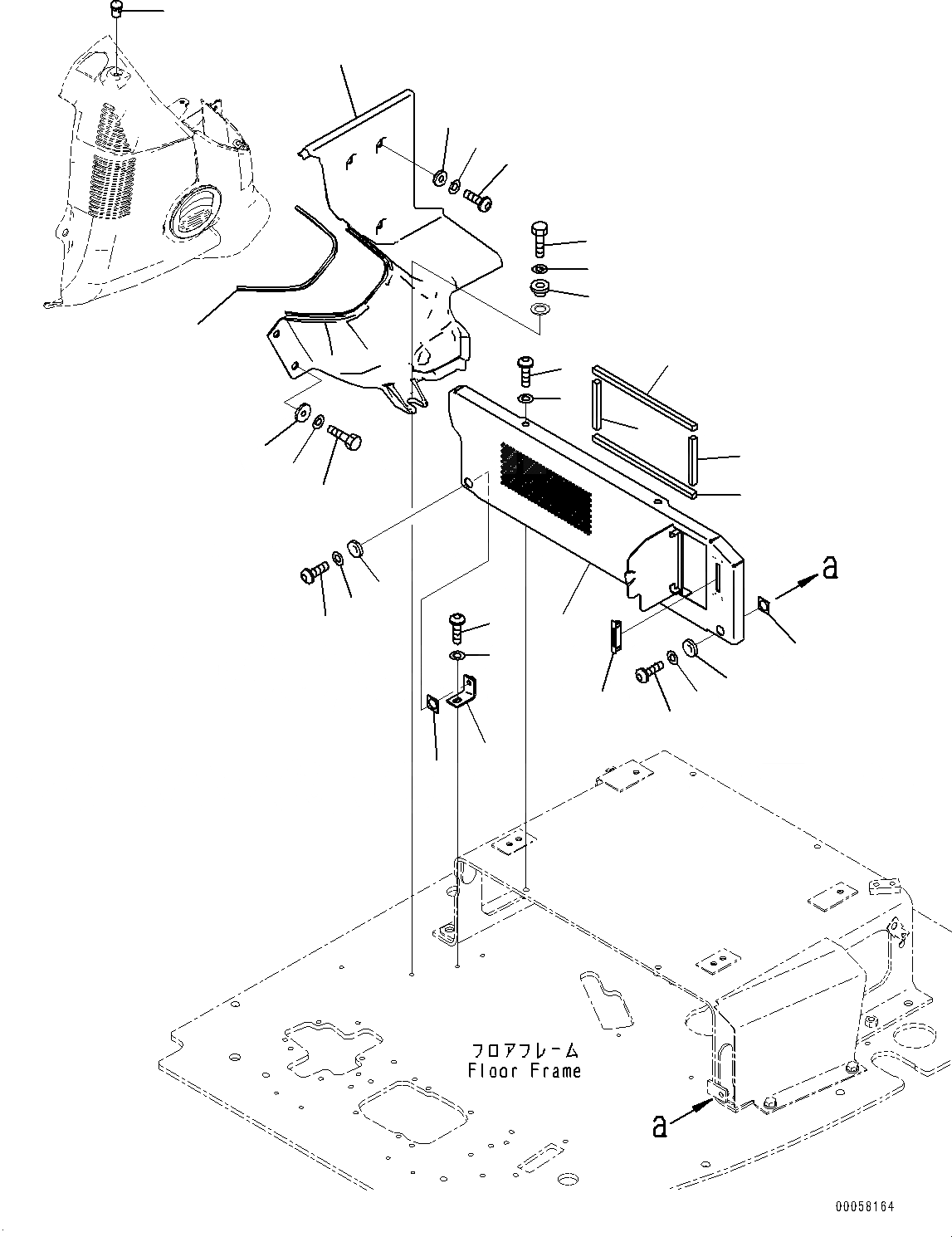 Схема запчастей Komatsu PC138US-8 - ПЕРЕДН. COVER, КОНДИЦ. ВОЗДУХА КРЫШКА(№-) ПЕРЕДН. COVER, С ЭКСТРЕНН. СТОП ПЕРЕКЛЮЧАТЕЛЬ