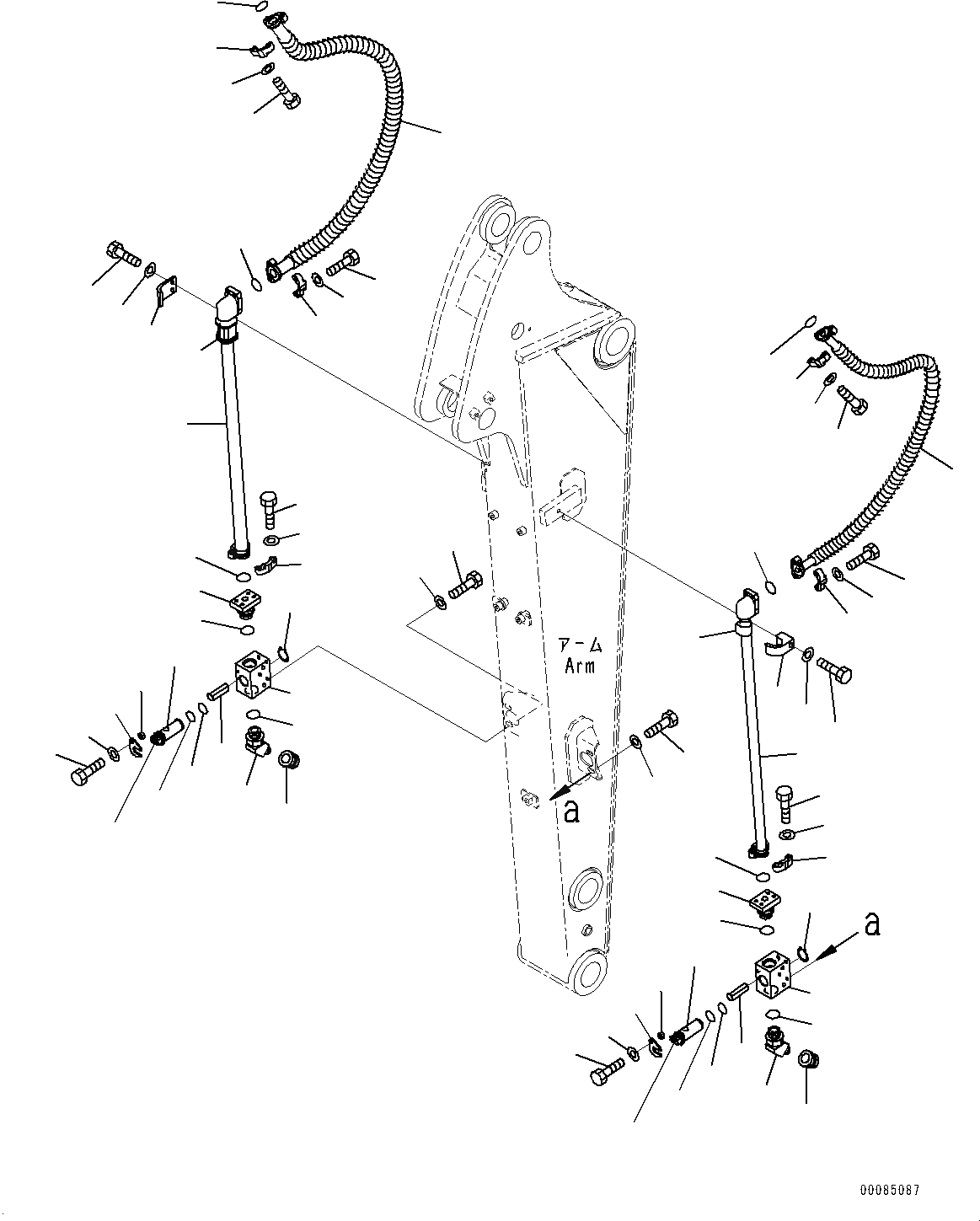 Схема запчастей Komatsu PC138US-8 - РУКОЯТЬ, ДОПОЛН. ГИДРОЛИНИЯ (№-) РУКОЯТЬ, MM, С ДВОЙН. OFFSET СТРЕЛА, СТУПЕНИ