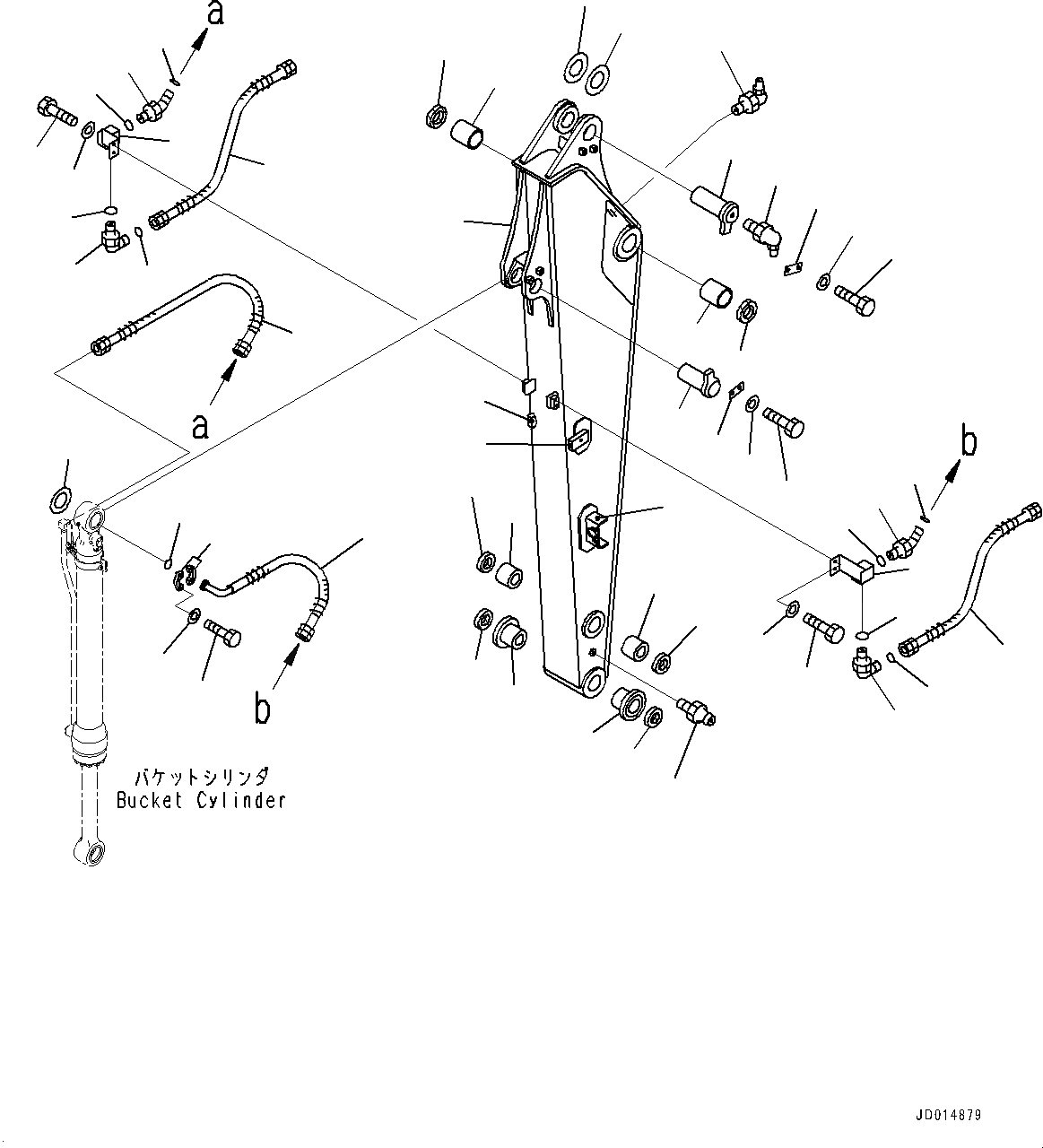 Схема запчастей Komatsu PC138US-8 - РУКОЯТЬ, РУКОЯТЬ И ЦИЛИНДР КОВША ТРУБЫ (№-) РУКОЯТЬ, MM, С -ДОПОЛН. АКТУАТОР ТРУБЫ, ДЛЯ СТРАН ЕС