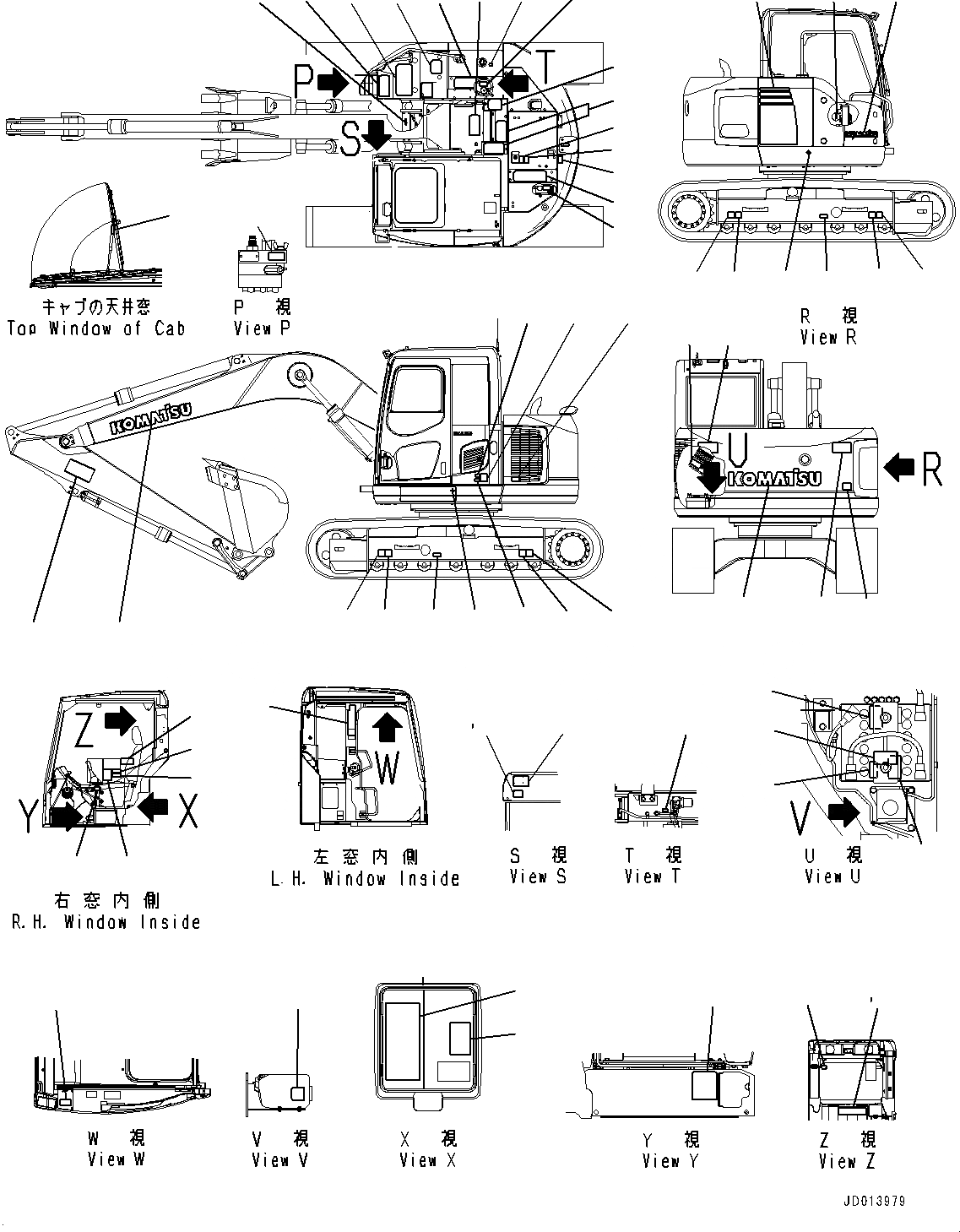 Схема запчастей Komatsu PC138US-8 - МАРКИРОВКА (№-) МАРКИРОВКА, АНГЛ., ЕС СПЕЦ-ЯIFICATION