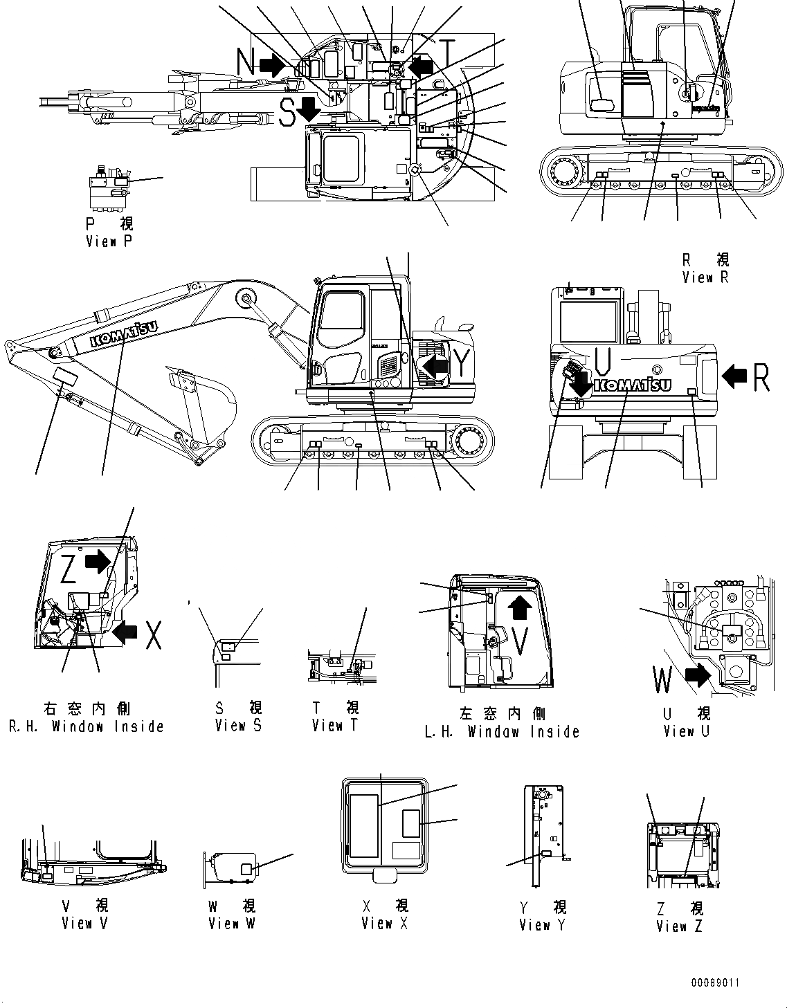 Схема запчастей Komatsu PC138US-8 - МАРКИРОВКА (№-) МАРКИРОВКА, АНГЛ., ДЛЯ АВСТРАЛИИ