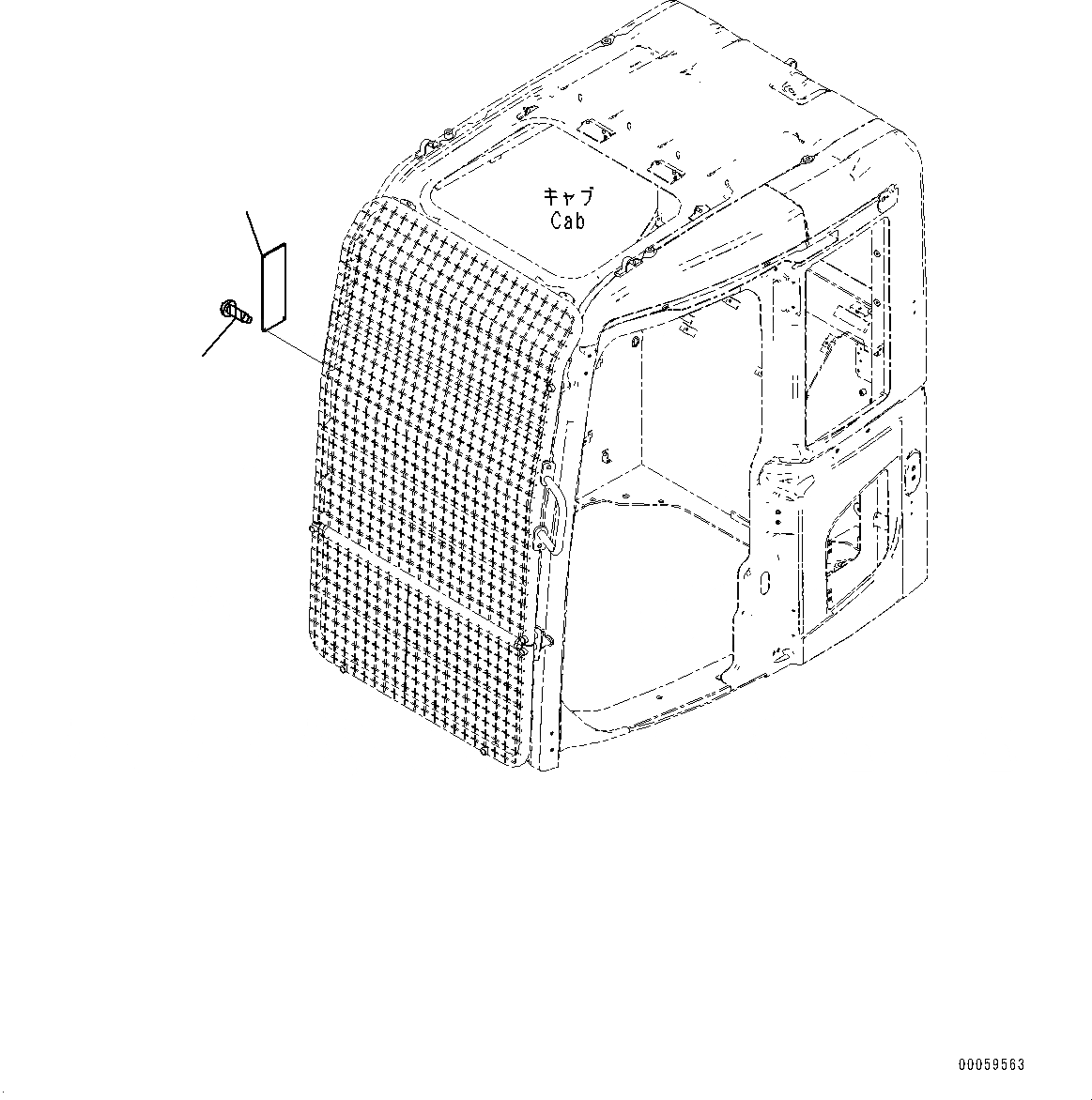 Схема запчастей Komatsu PC138US-8 - FOPS ПЛАСТИНА (№-) FOPS ПЛАСТИНА, С ФРОНТАЛЬНАЯ ЗАЩИТА