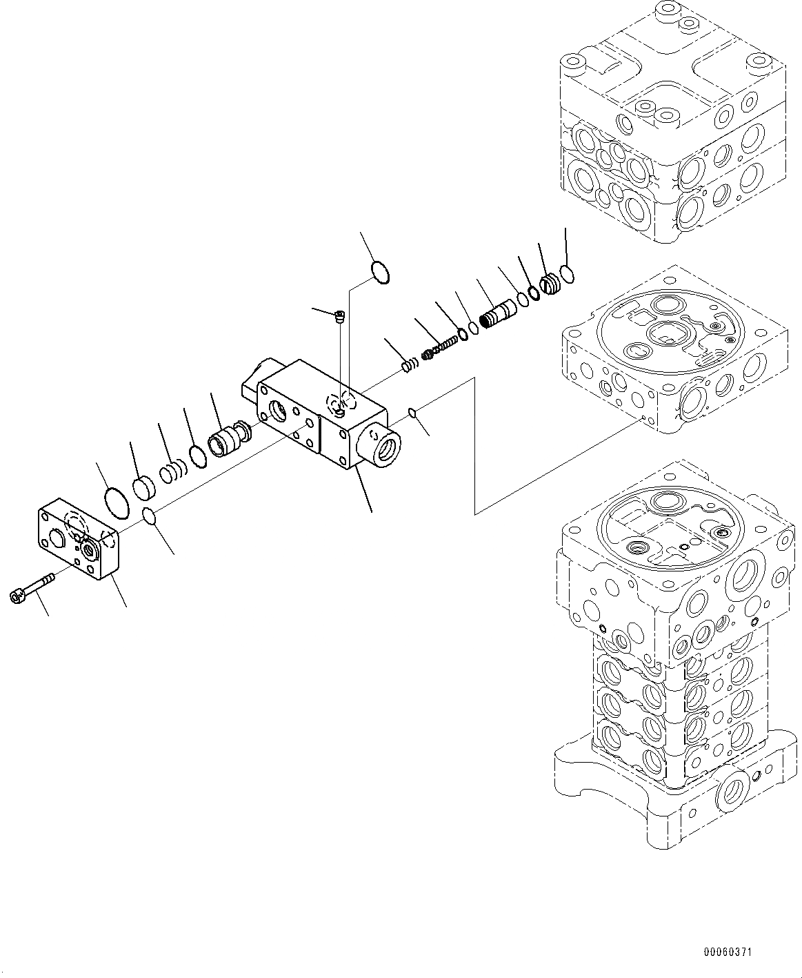Схема запчастей Komatsu PC138US-8 - УПРАВЛЯЮЩ. КЛАПАН, ВНУТР. ЧАСТИ (8/) (№-) УПРАВЛЯЮЩ. КЛАПАН, С ОТВАЛ