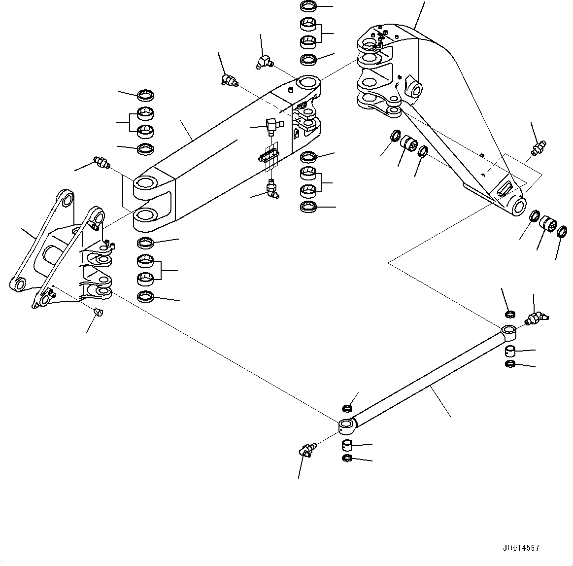 Схема запчастей Komatsu PC138US-8 - СТРЕЛА, СТРЕЛА И КОРПУС (№-) СТРЕЛА, С KUK OFFSET СТРЕЛА