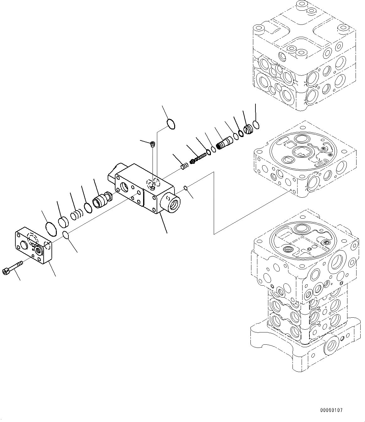Схема запчастей Komatsu PC138USLC-8 - УПРАВЛЯЮЩ. КЛАПАН, ВНУТР. ЧАСТИ (8/) (№-) УПРАВЛЯЮЩ. КЛАПАН, БЕЗ ОТВАЛ, -ДОПОЛН. АКТУАТОР ТРУБЫ, АККУМУЛЯТОР