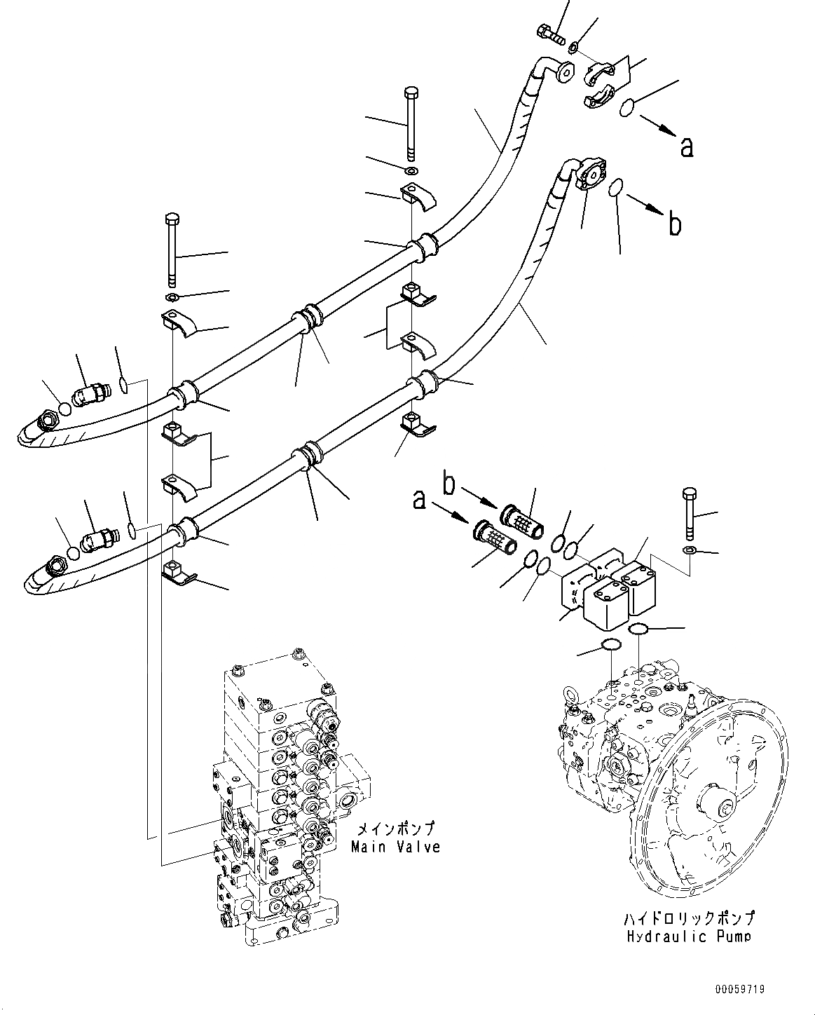Схема запчастей Komatsu PC138USLC-8 - ПОДАЮЩ. ТРУБЫ (№-) ПОДАЮЩ. ТРУБЫ