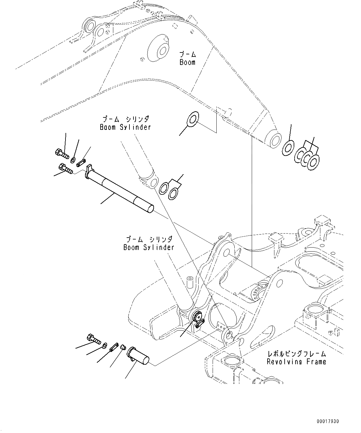 Схема запчастей Komatsu PC138USLC-8 - ПАЛЕЦ СТРЕЛЫ(№-) СТРЕЛА НИЖН. ПАЛЕЦ
