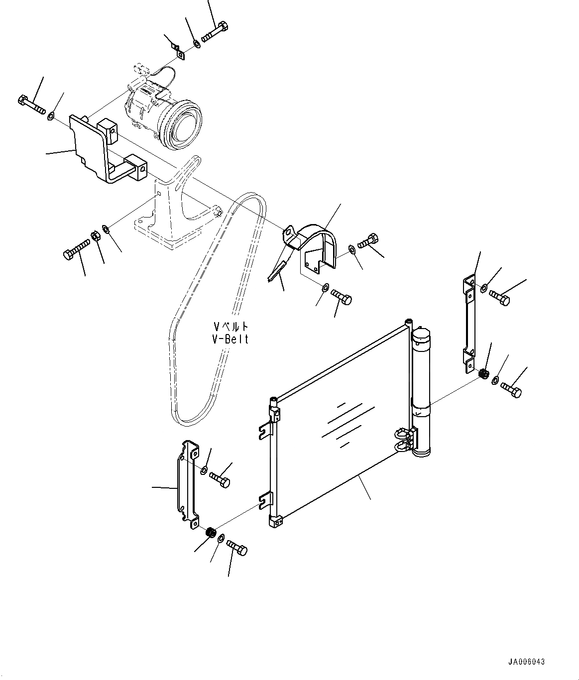 Схема запчастей Komatsu PC138USLC-8 - КОНДИЦ. ВОЗДУХА, ВОЗДУХОВОДЫ, КОМПРЕССОР И КОНДЕНСАТОР (№-) КОНДИЦ. ВОЗДУХА