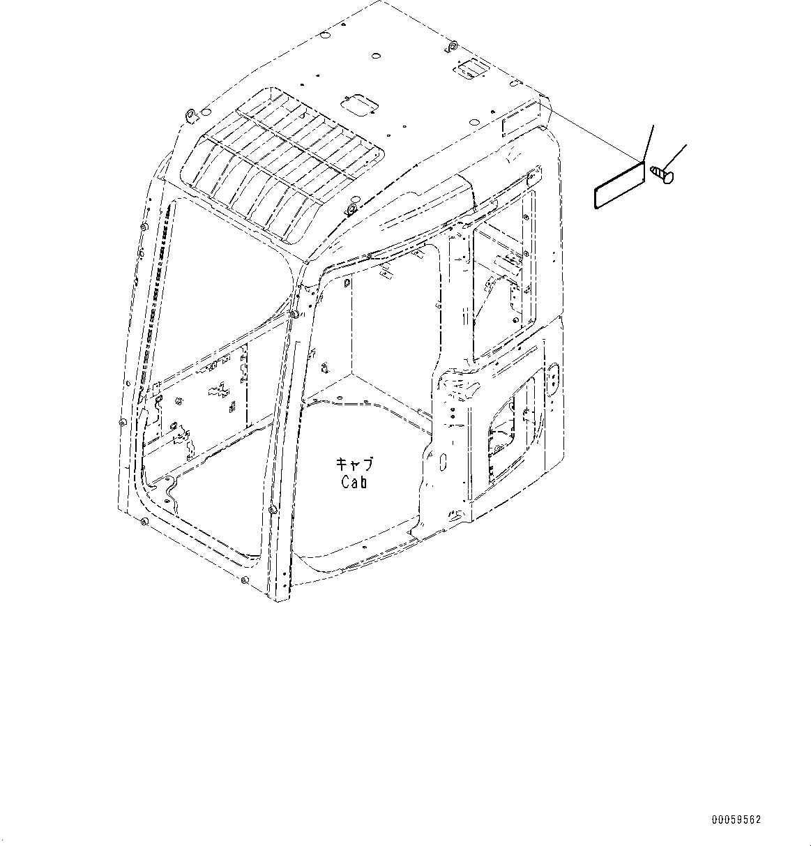 Схема запчастей Komatsu PC138USLC-8 - FOPS ПЛАСТИНА (№-) FOPS ПЛАСТИНА, С КАБИНОЙ ВЕРХН. ЧАСТИ КОРПУСА