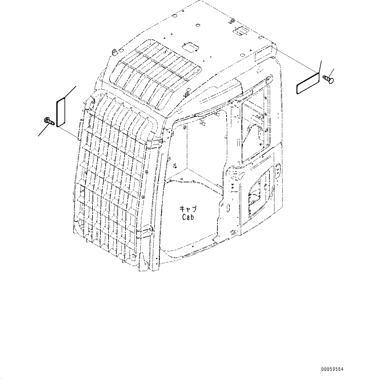 Схема запчастей Komatsu PC138USLC-8 - FOPS ПЛАСТИНА (№-) FOPS ПЛАСТИНА, С ФРОНТАЛЬНАЯ ЗАЩИТА, КАБИНА ВЕРХН. ЧАСТИ КОРПУСА
