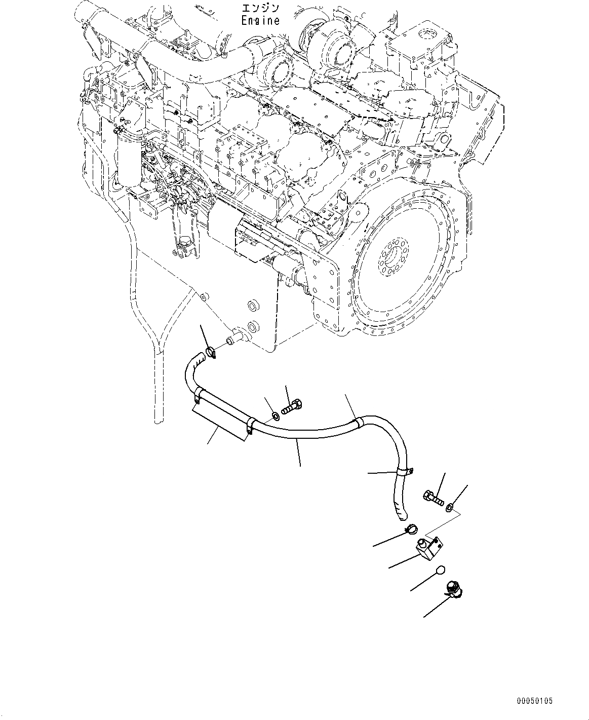 Схема запчастей Komatsu PC2000-8 - КРЕПЛЕНИЕ ДВИГАТЕЛЯ, ШЛАНГИ (№9-) КРЕПЛЕНИЕ ДВИГАТЕЛЯ, БЕЗ SERVICE ЦЕНТР., СМАЗ. ОТСЕКАЮЩ. КЛАПАН