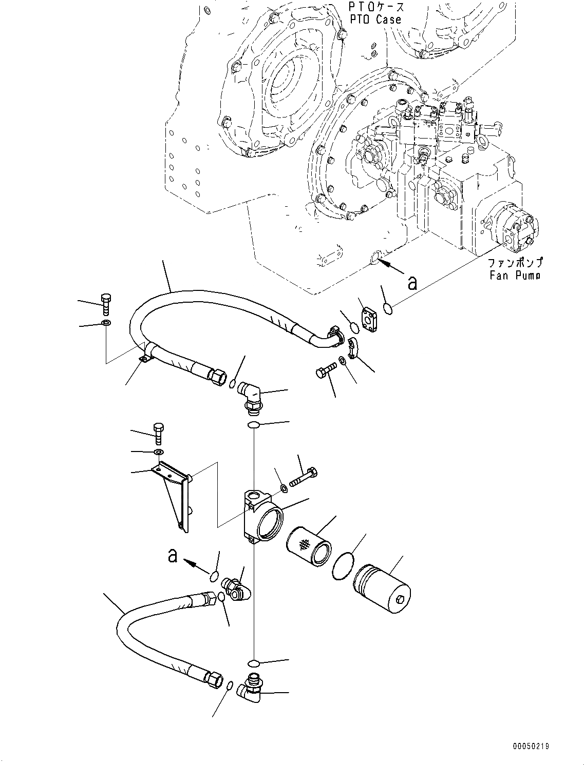Схема запчастей Komatsu PC2000-8 - POWER TAKEOFF, ВСАСЫВ. ТРУБЫ (№9-) POWER TAKEOFF, БЕЗ SERVICE ЦЕНТР., СМАЗ. ОТСЕКАЮЩ. КЛАПАН