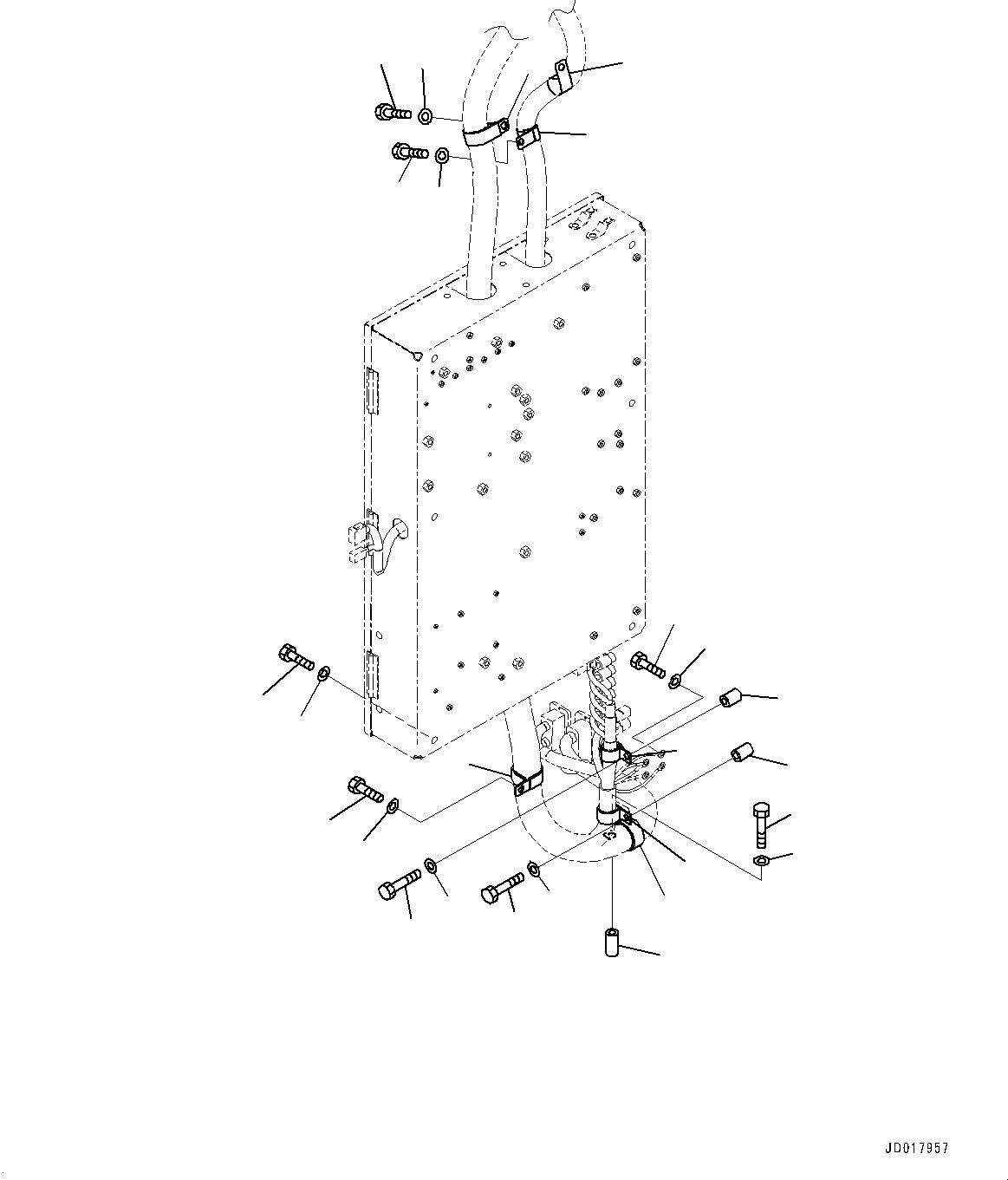 Схема запчастей Komatsu PC2000-8 - ЭЛЕКТРИКА, КАБИНА ОСНОВ., КРЕПЛЕНИЕ (№9-) ЭЛЕКТРИКА, ЛЕСТНИЦА, С ИЗОЛЯТОР АККУМУЛЯТОРОВ, JUMP START RECEPTACLE