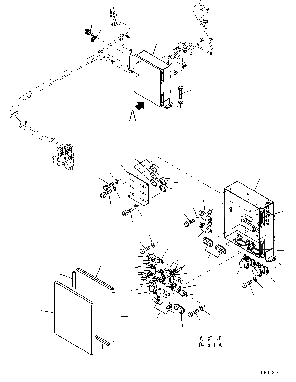 Схема запчастей Komatsu PC2000-8 - ЭЛЕКТРИКА, КАБИНА, КОРПУС (№9-) ЭЛЕКТРИКА, ДЛЯ ПОГРУЗ., ЛЕСТНИЦА, С ИЗОЛЯТОР АККУМУЛЯТОРОВ, С JUMP START RECEPTACLE