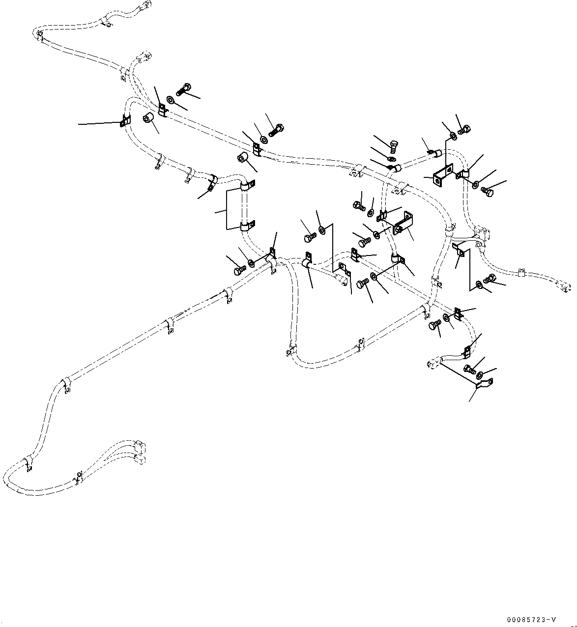 Схема запчастей Komatsu PC2000-8 - ДОПОЛН. ЭЛЕКТРИЧ. ПРОВОДКА, КРЕПЛЕНИЕ (№9-) ДОПОЛН. ЭЛЕКТРИЧ. ПРОВОДКА, С ДОПОЛН. ЭКСТРЕНН. ПЕРЕКЛЮЧАТЕЛЬ