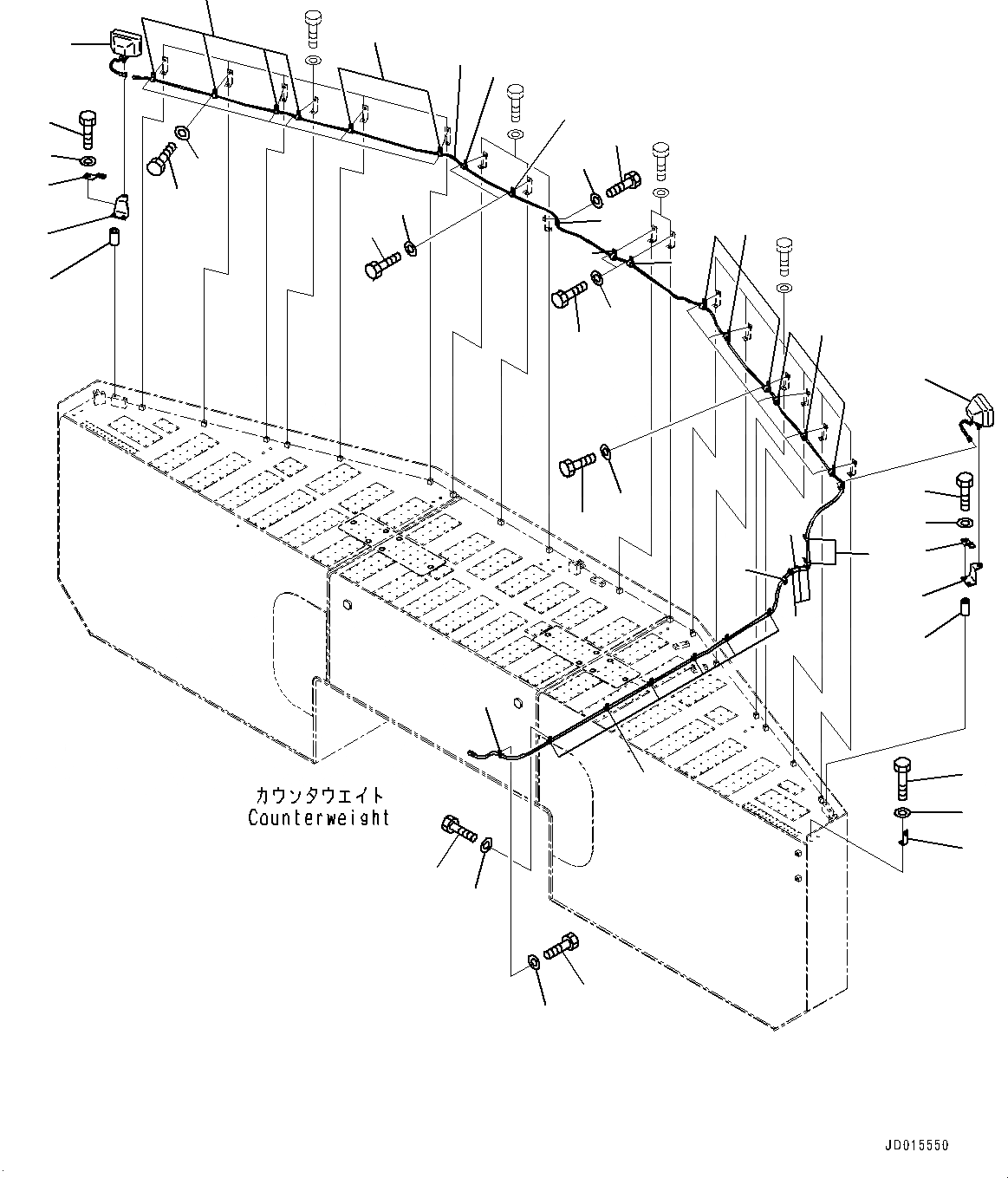 Схема запчастей Komatsu PC2000-8 - ДОПОЛН. ЗАДН. ЛАМПА РАБОЧ. ОСВЕЩЕНИЯ (№9-) ДОПОЛН. ЗАДН. ЛАМПА РАБОЧ. ОСВЕЩЕНИЯ