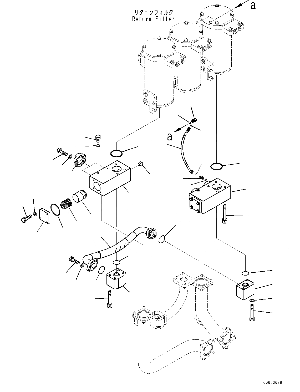 Схема запчастей Komatsu PC2000-8 - ГИДР. БАК., БЛОК (№9-) ГИДР. БАК., ПЕСЧАН. МЕСТН. СПЕЦ-ЯIFICATION