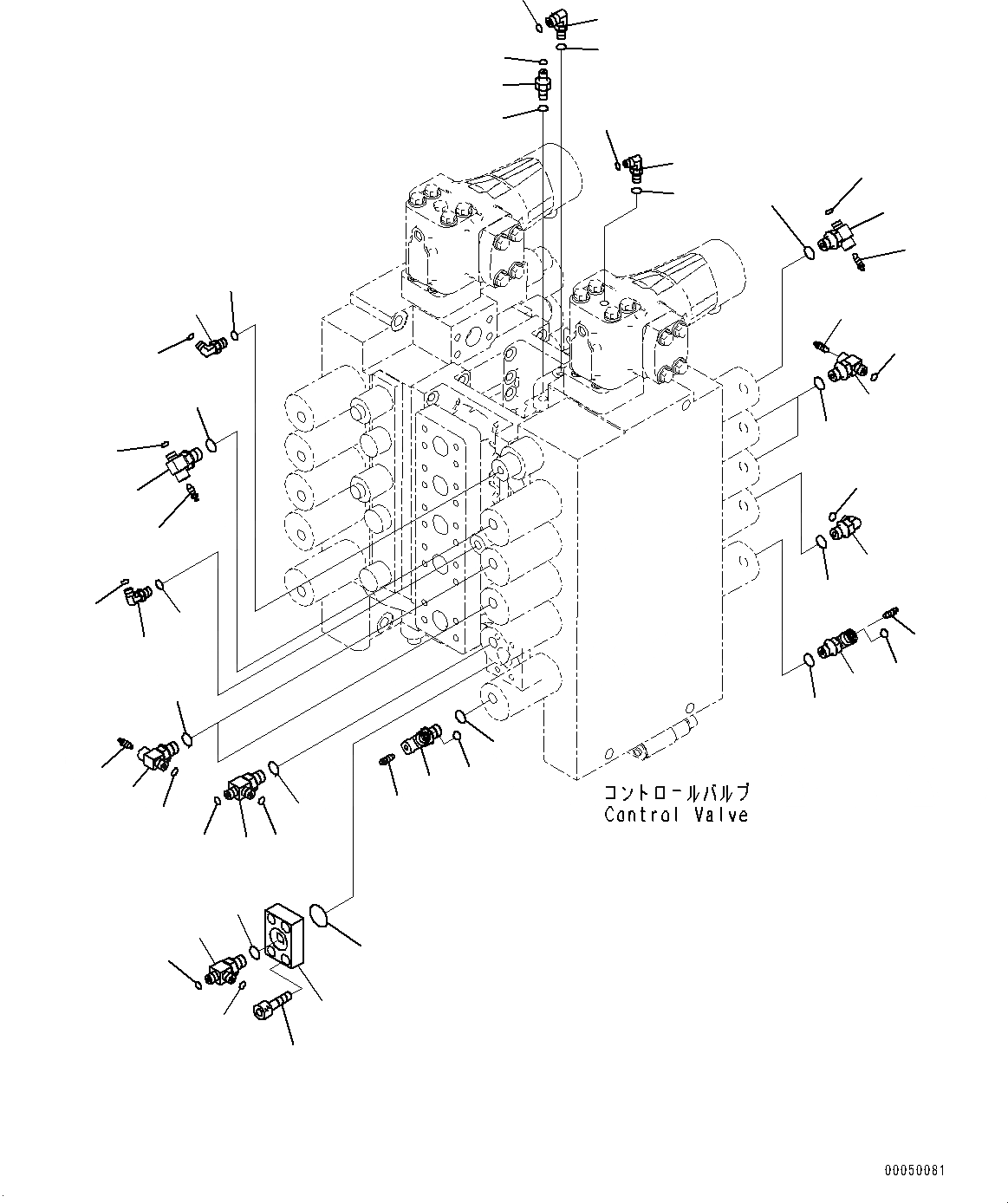 Схема запчастей Komatsu PC2000-8 - УПРАВЛЯЮЩ. КЛАПАН, СОЕДИНИТ. ЧАСТИ, ЛЕВ. (/) (№-) УПРАВЛЯЮЩ. КЛАПАН, ЭКСКАВАТ.
