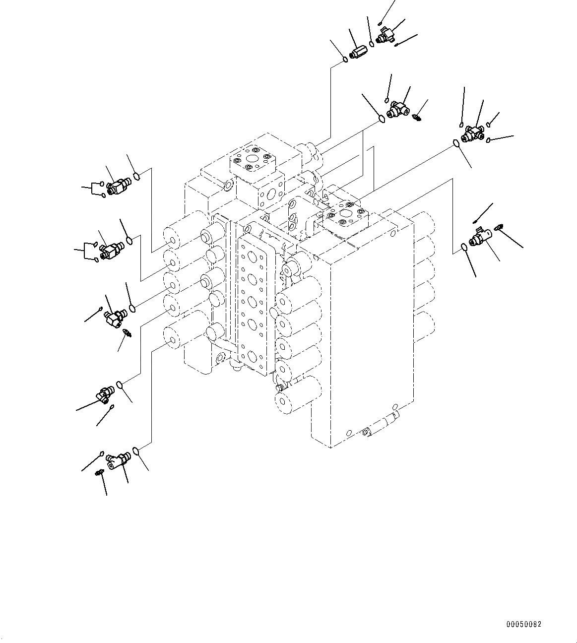 Схема запчастей Komatsu PC2000-8 - УПРАВЛЯЮЩ. КЛАПАН, СОЕДИНИТ. ЧАСТИ, ЛЕВ. (/) (№9-9) УПРАВЛЯЮЩ. КЛАПАН, ЭКСКАВАТ.