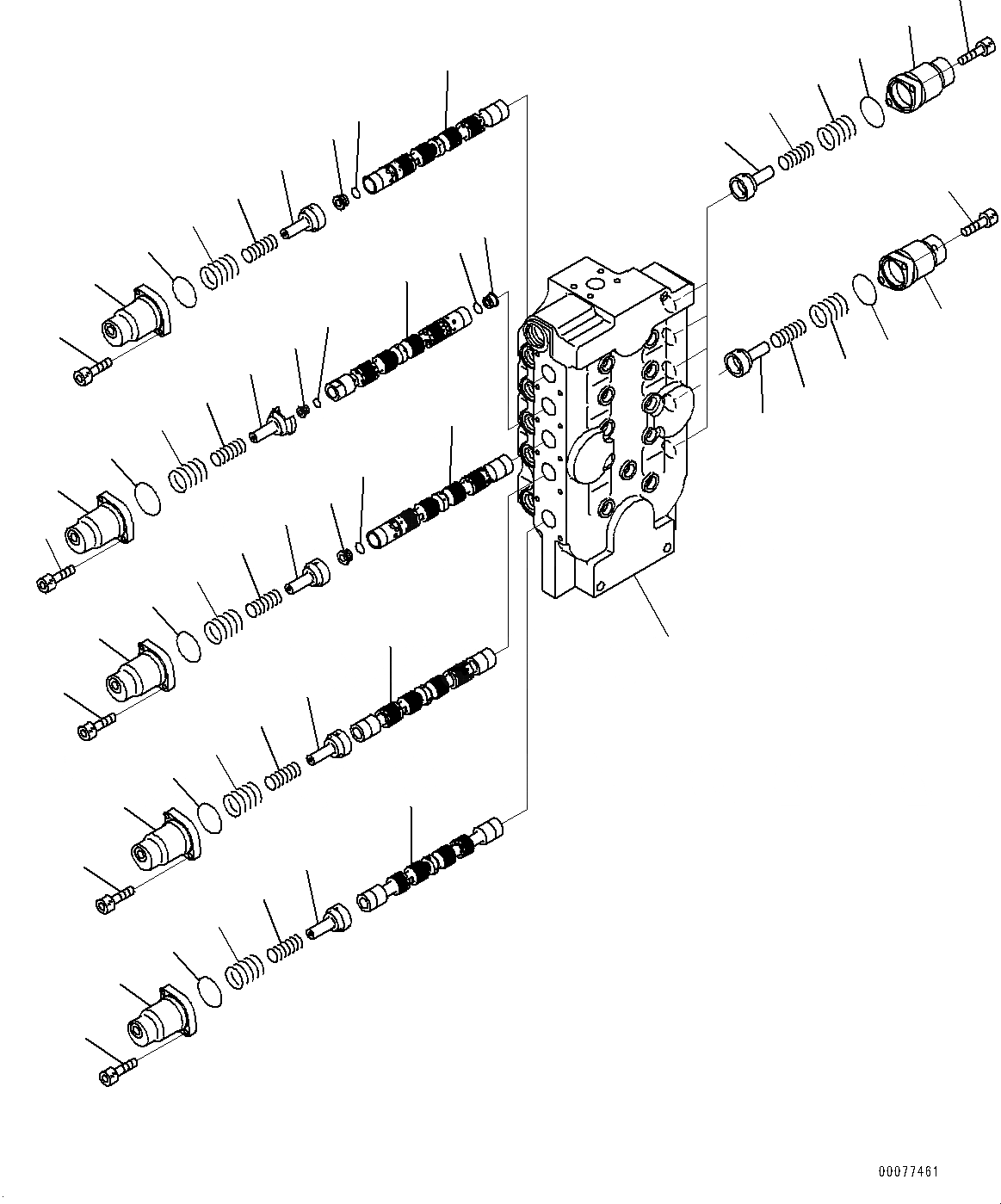 Схема запчастей Komatsu PC2000-8 - УПРАВЛЯЮЩ. КЛАПАН, ВНУТР. ЧАСТИ, ЛЕВ. (/9) (№9-9) УПРАВЛЯЮЩ. КЛАПАН, ДЛЯ ПОГРУЗ.