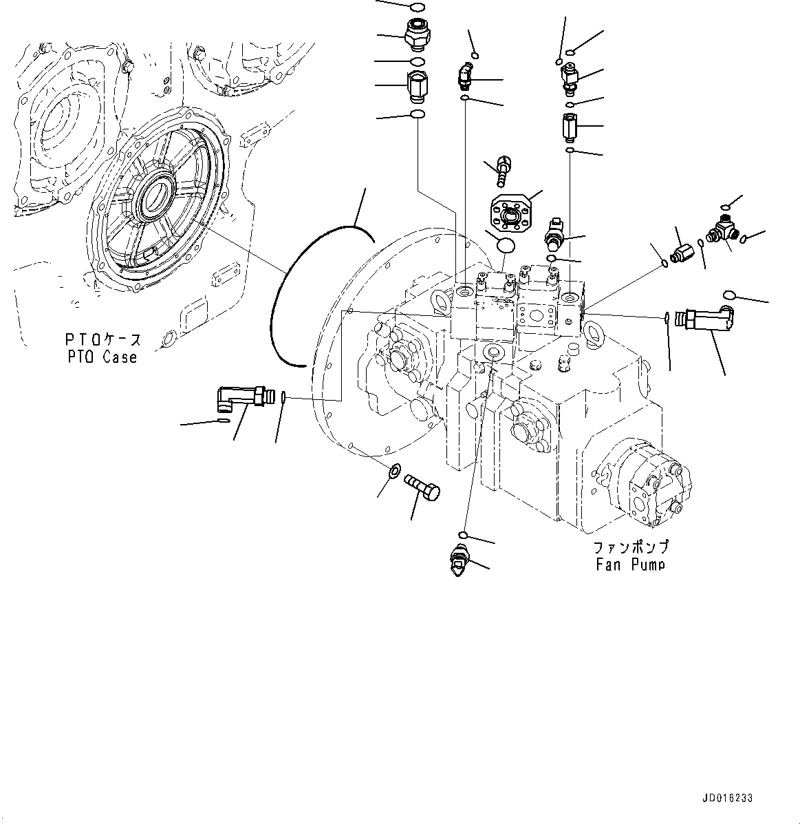 Схема запчастей Komatsu PC2000-8 - НАСОС ВЕНТИЛЯТОРА, НАСОС КРЕПЛЕНИЕ (№9-) НАСОС ВЕНТИЛЯТОРА