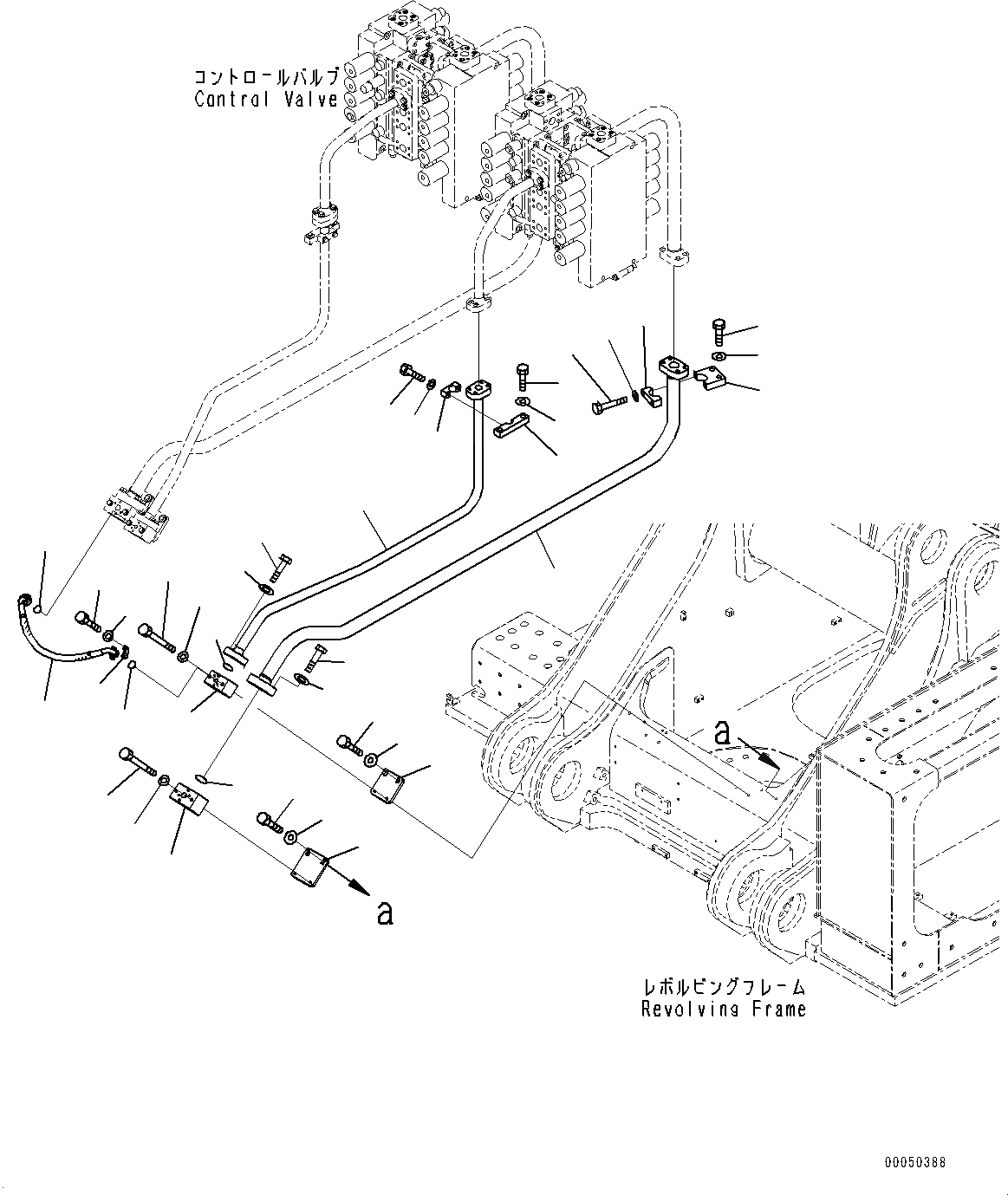 Схема запчастей Komatsu PC2000-8 - ТРУБЫ СТРЕЛЫ, ЛЕВ. (№9-) ТРУБЫ СТРЕЛЫ