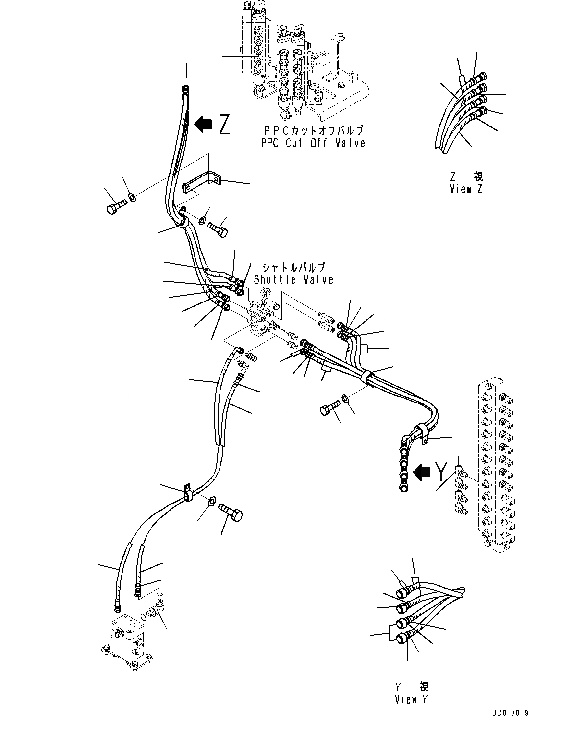 Схема запчастей Komatsu PC2000-8 - ПРОПОРЦИОНАЛЬН. PRESSURE УПРАВЛ-Е (PPC) ТРУБЫ СОЕД-Е, ТРУБЫ (/) (№9-) ПРОПОРЦИОНАЛЬН. PRESSURE УПРАВЛ-Е (PPC) ТРУБЫ СОЕД-Е, С ПРЯМАЯ ЛОПАТА, НИЖН. РАЗГРУЗКА ТИП