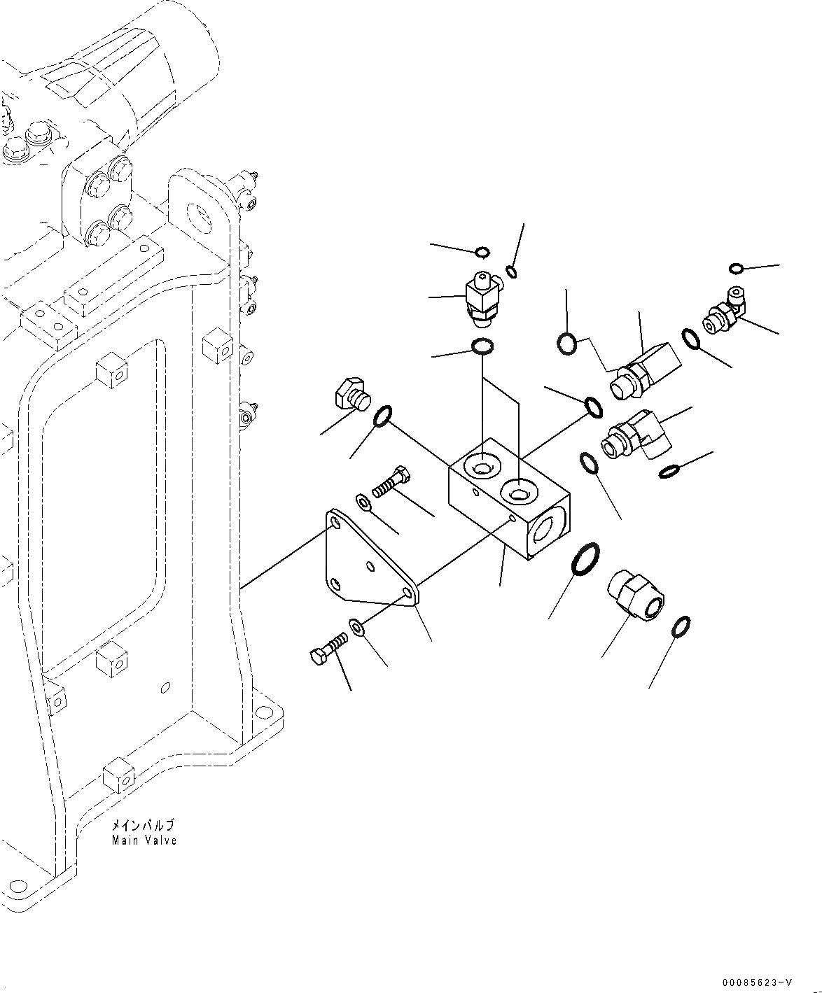 Схема запчастей Komatsu PC2000-8 - ПРОПОРЦИОНАЛЬН. PRESSURE УПРАВЛ-Е (PPC) ОСНОВН. ТРУБЫ, БЛОК (№9-) ПРОПОРЦИОНАЛЬН. PRESSURE УПРАВЛ-Е (PPC) ОСНОВН. ТРУБЫ, БЕЗ ПРЯМАЯ ЛОПАТА, НИЖН. РАЗГРУЗКА ТИП