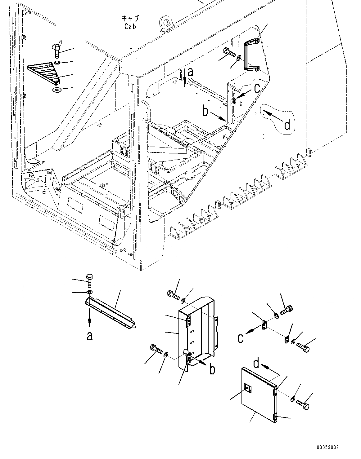 Схема запчастей Komatsu PC2000-8 - КАБИНА, АКСЕССУАРЫ (№9-) КАБИНА, ПРЯМАЯ ЛОПАТА, НИЖН. РАЗГРУЗКА ТИП, С AM-FM РАДИО ДЛЯ АЗИИ, ОГНЕТУШИТЕЛЬ